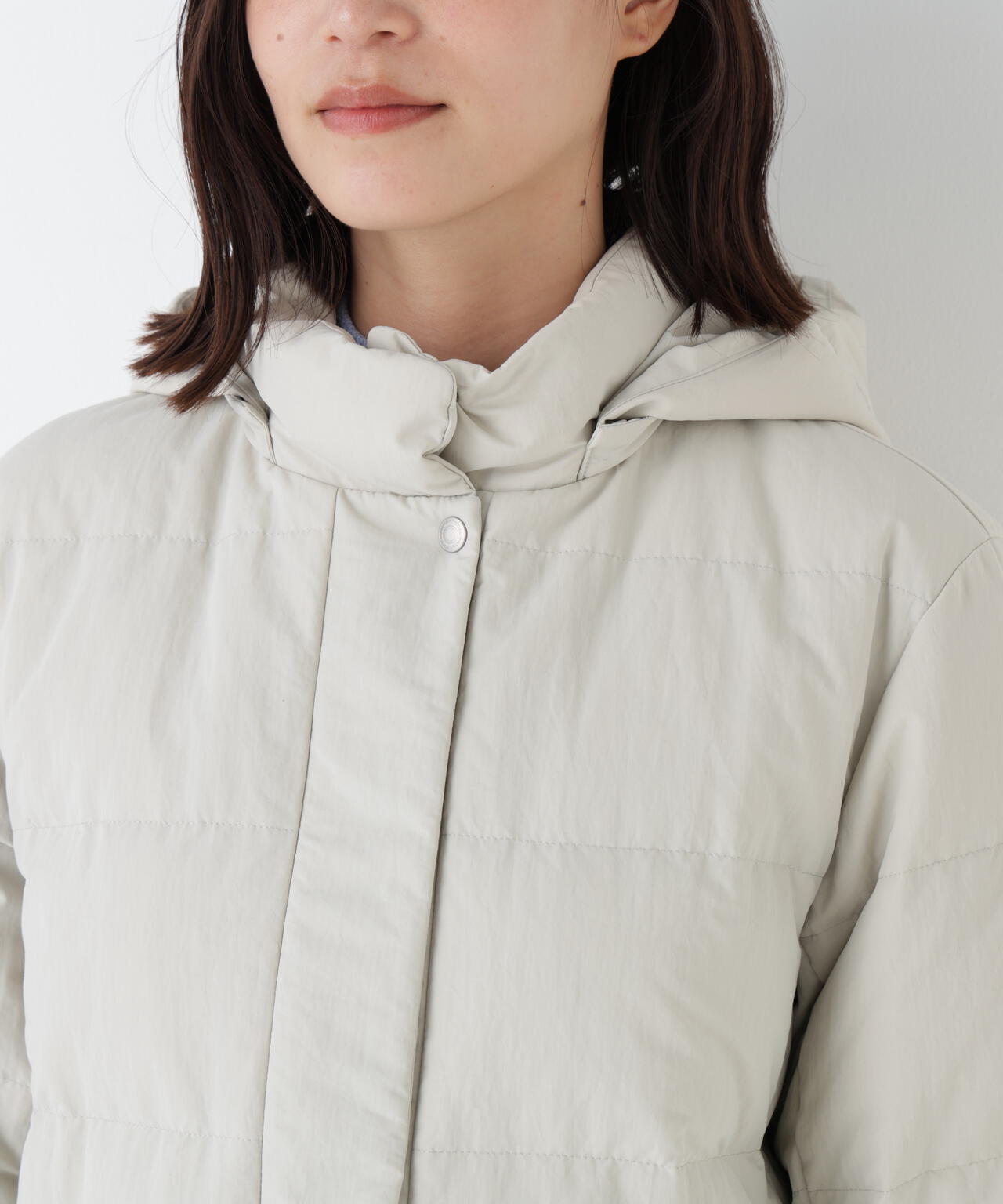 ≪フード取り外し可能≫フーディースタンドカラー2wayダウンコート
