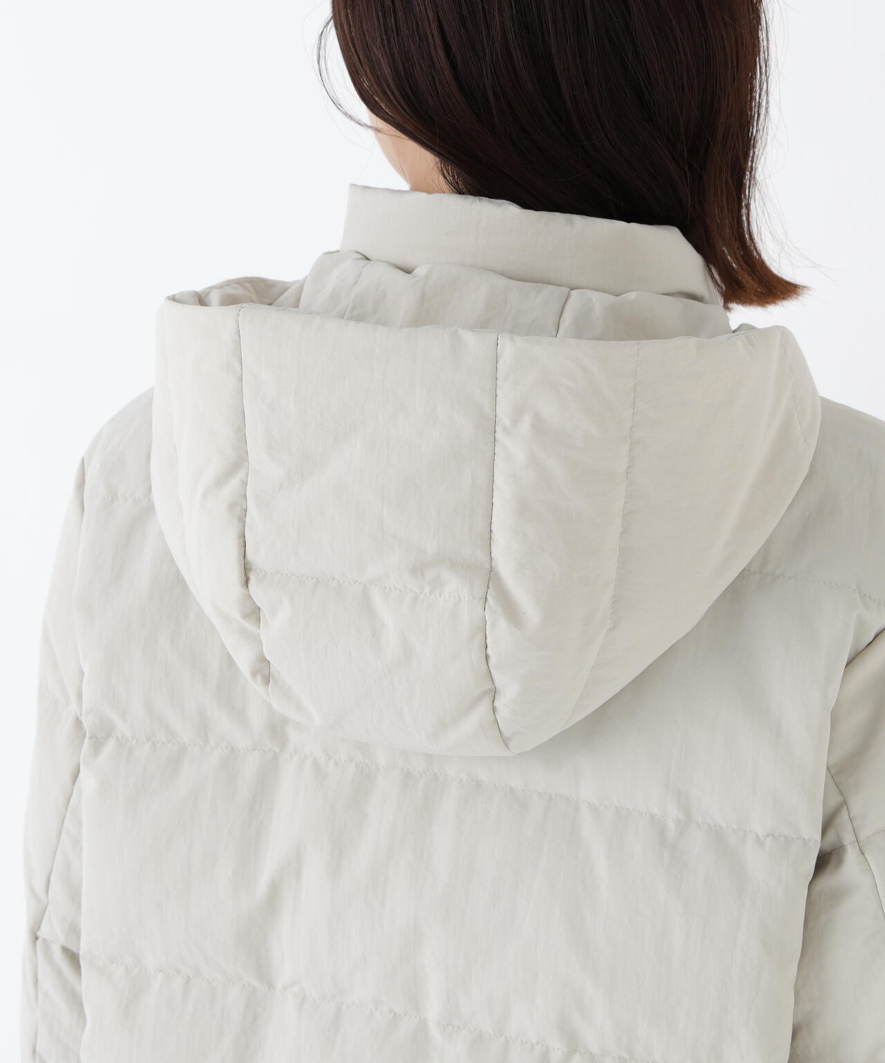 ≪フード取り外し可能≫フーディースタンドカラー2wayダウンコート