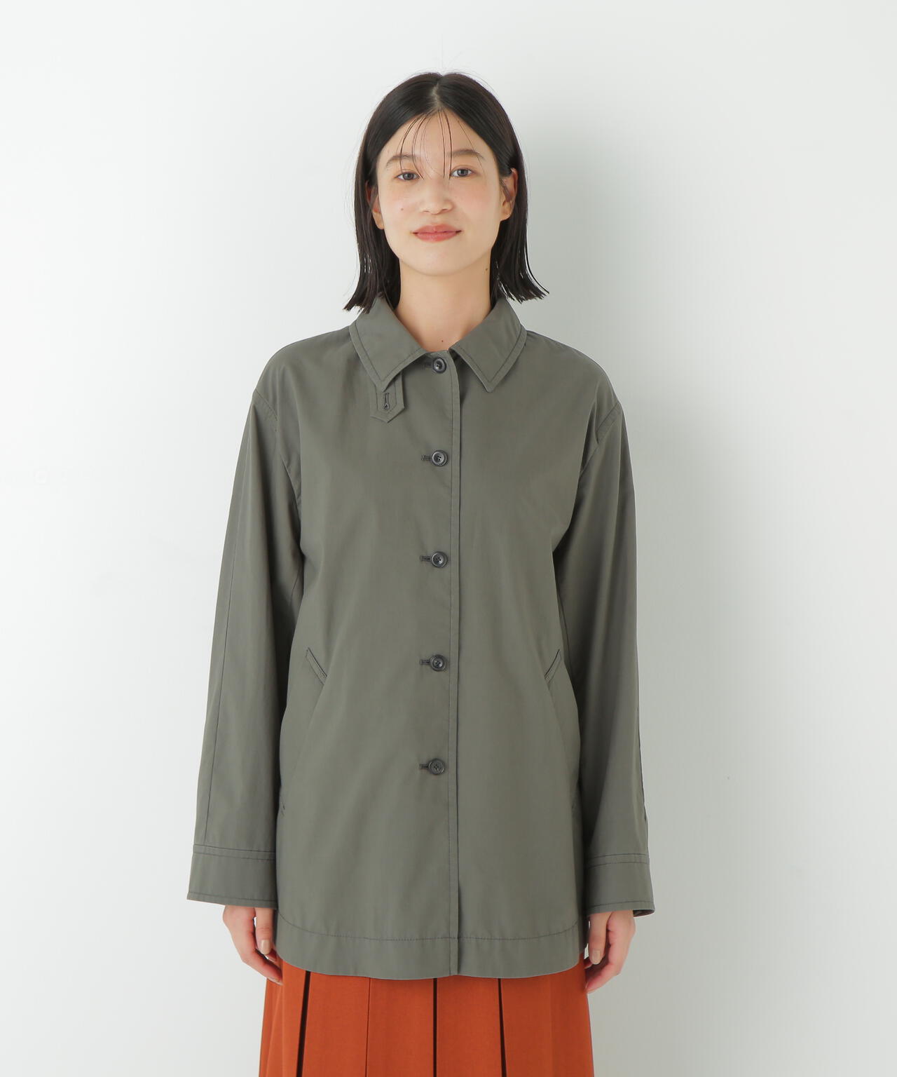 ステンカラーシャツコート