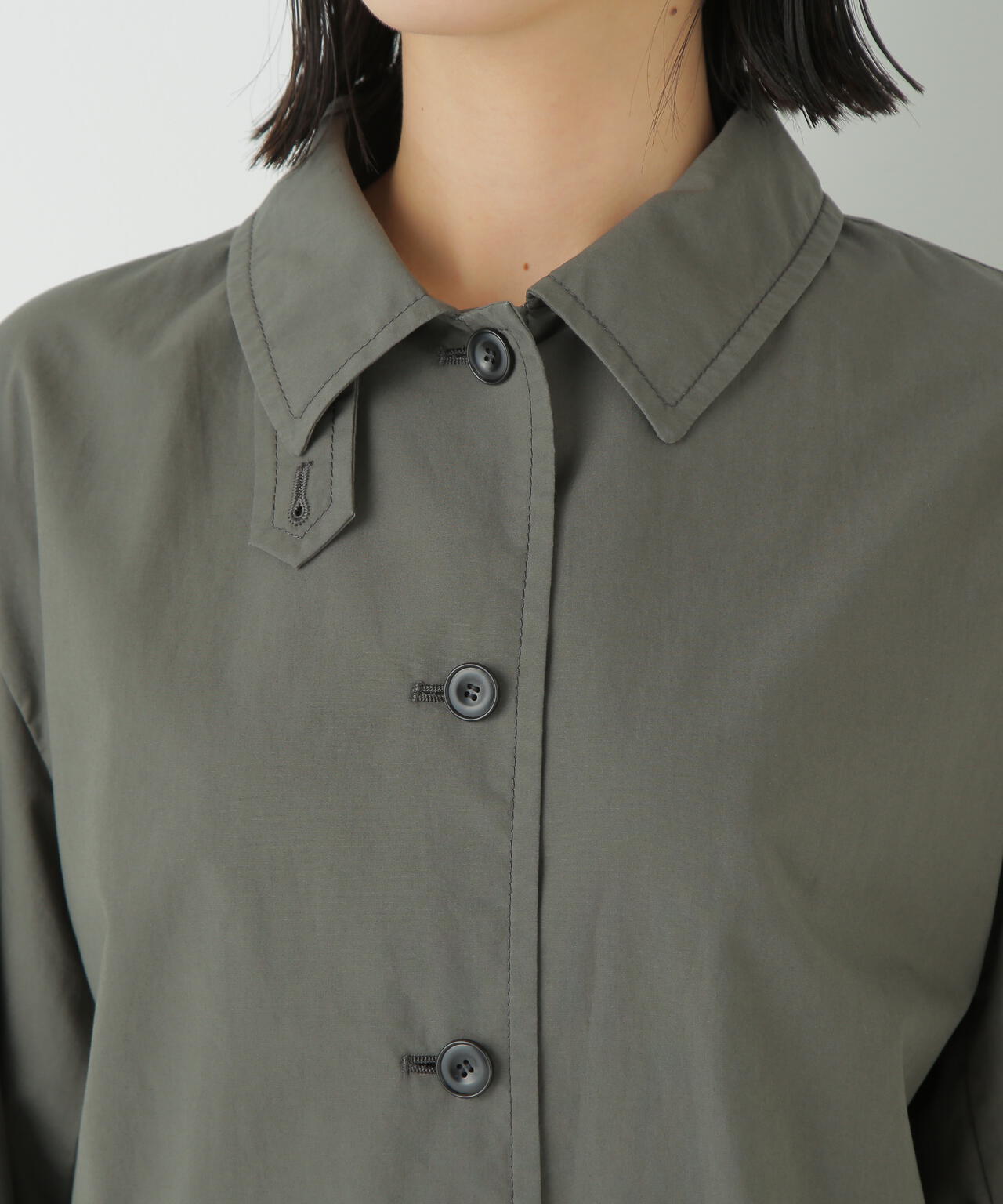 ステンカラーシャツコート