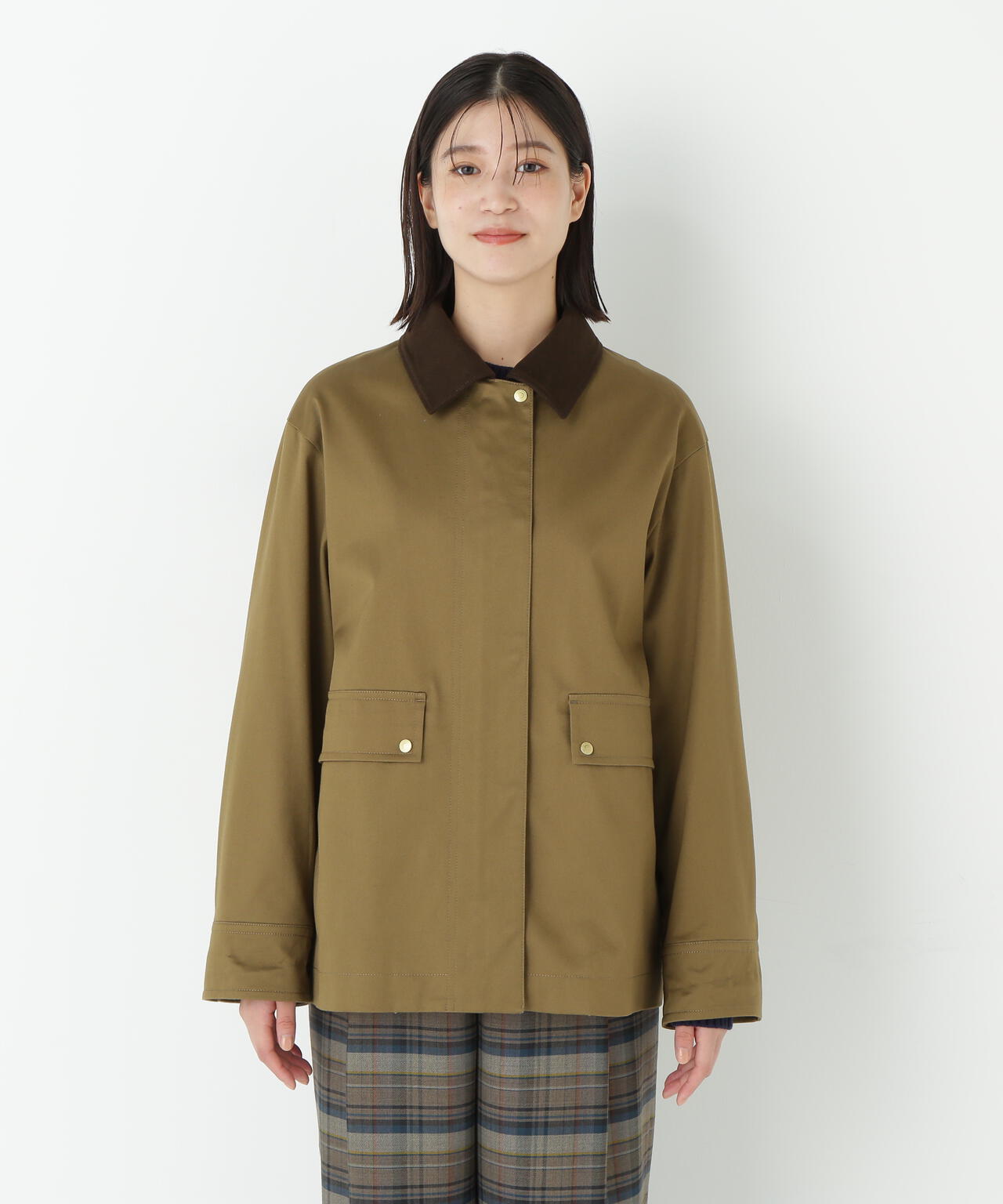 コットンツイルストレッチブルゾン