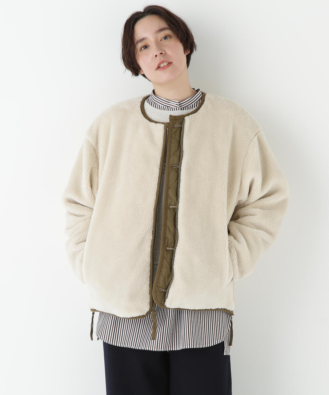 ≪TAIONコラボ≫リバーシブルボアダウンブルゾン