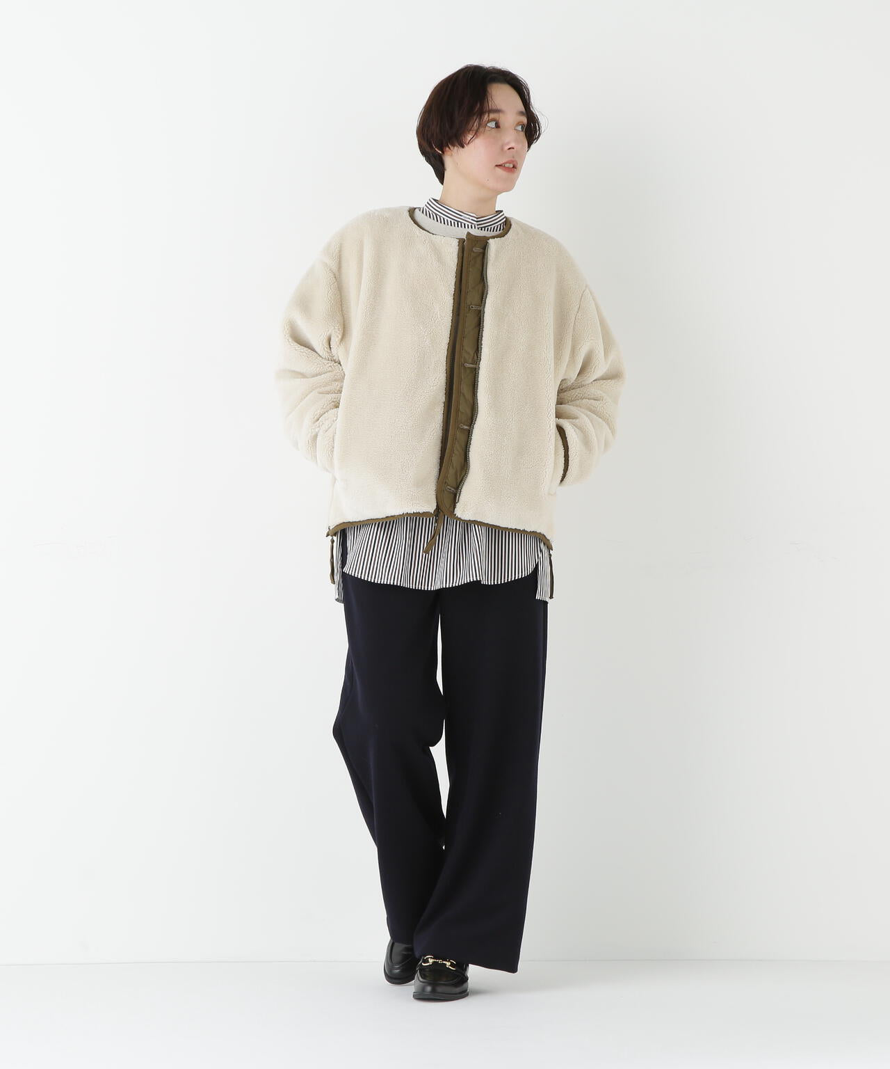 ≪TAIONコラボ≫リバーシブルボアダウンブルゾン