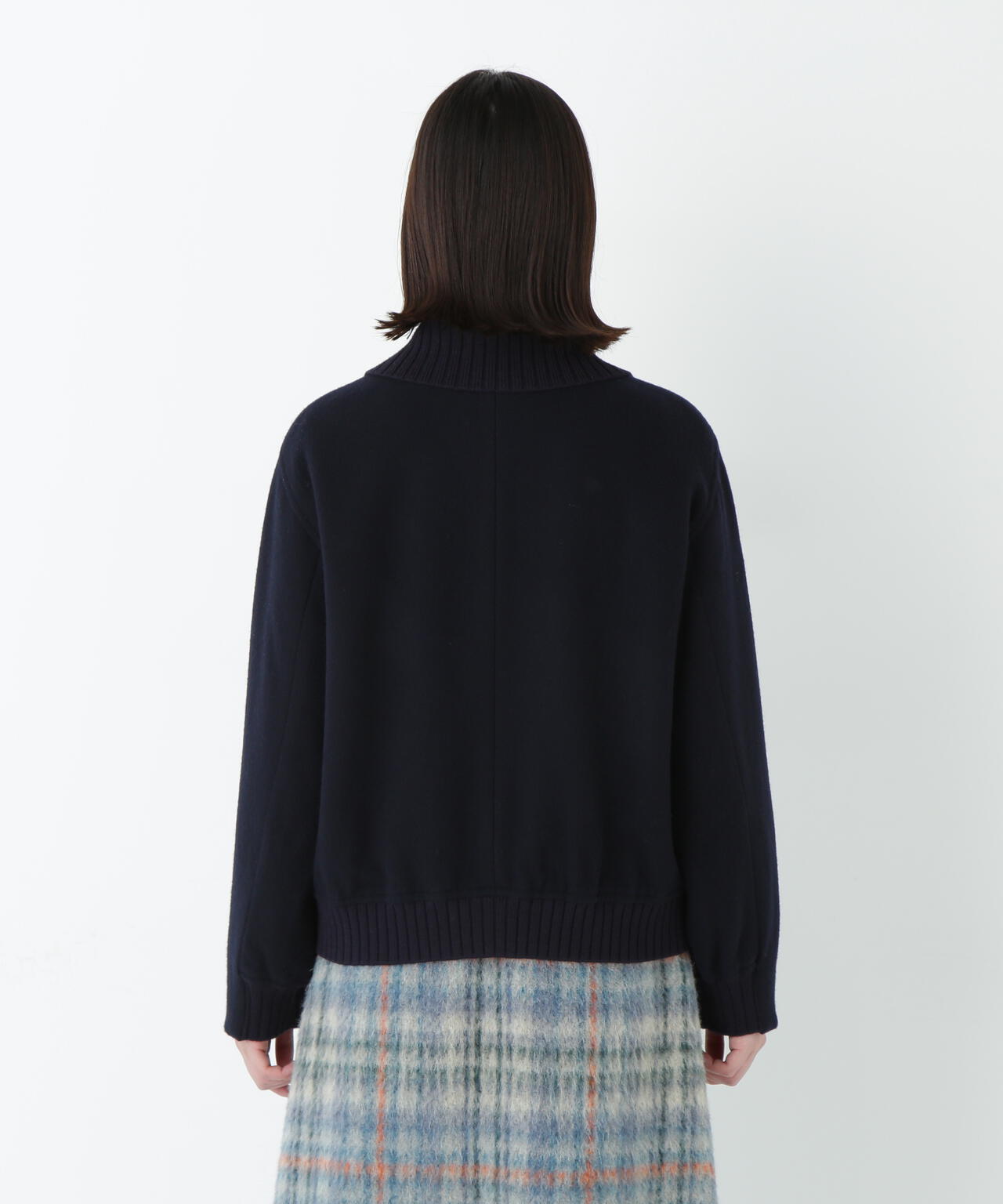 Wメルトンショートジップブルゾン