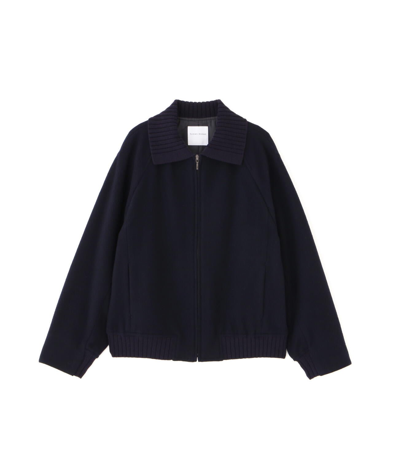 Wメルトンショートジップブルゾン