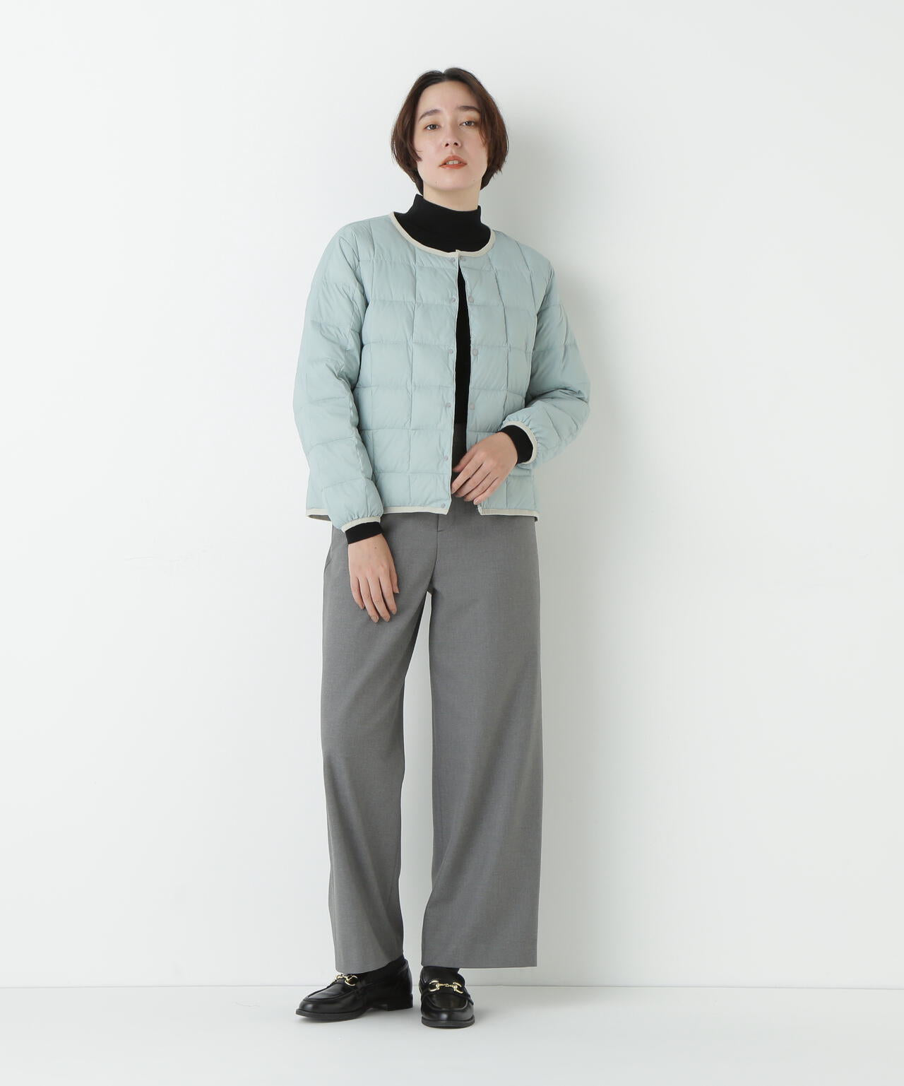 ≪WEB限定カラーあり / TAIONコラボ≫リバーシブルクルーネックダウンブルゾン