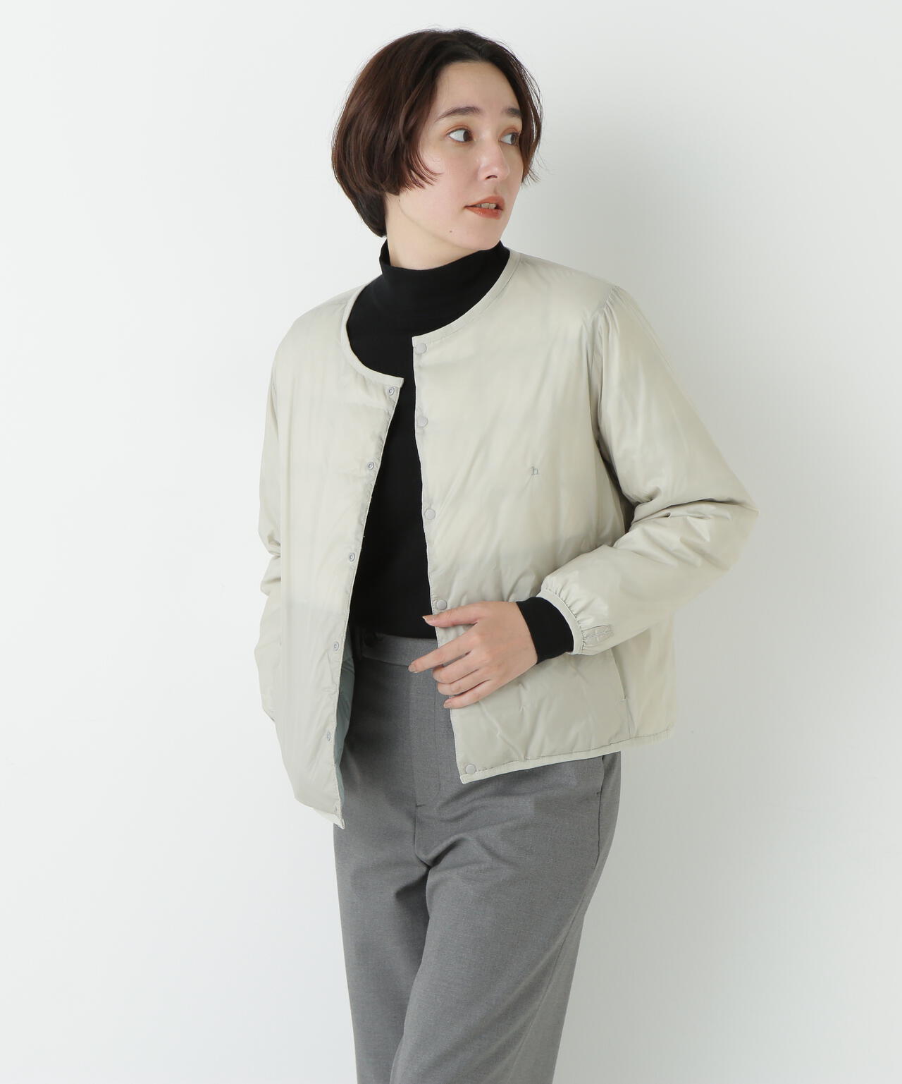 ≪WEB限定カラーあり / TAIONコラボ≫リバーシブルクルーネックダウンブルゾン