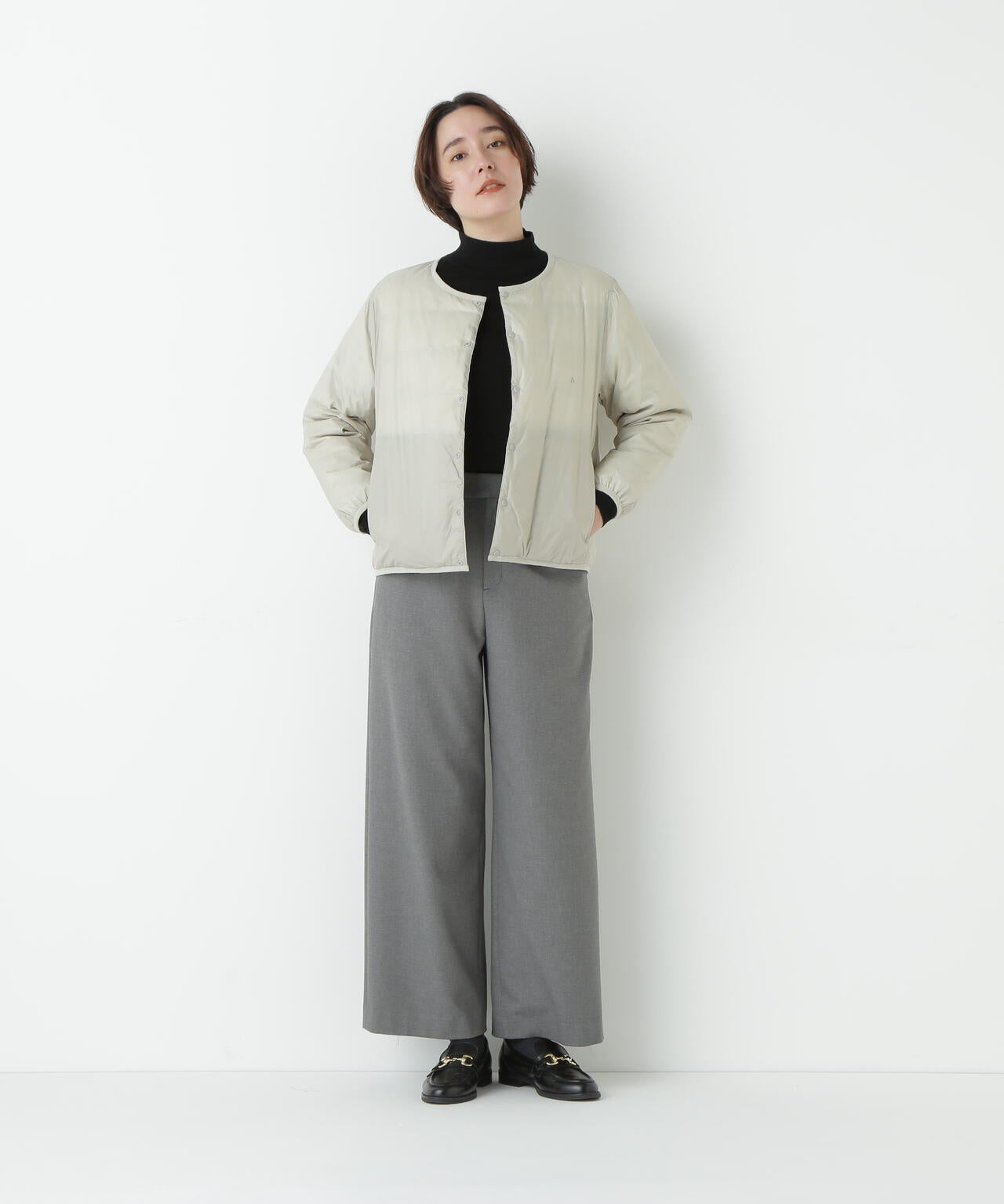 ≪WEB限定カラーあり / TAIONコラボ≫リバーシブルクルーネックダウンブルゾン