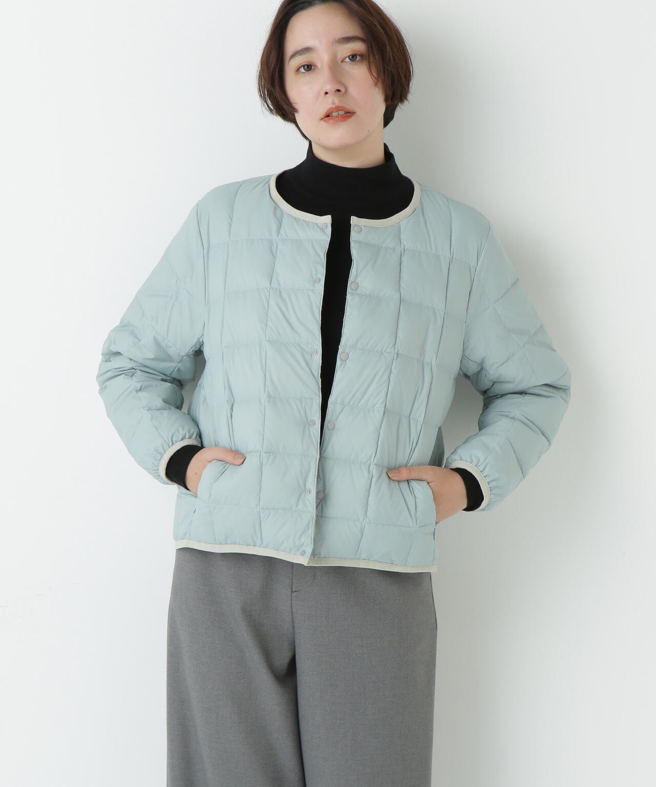 ≪WEB限定カラーあり / TAIONコラボ≫リバーシブルクルーネックダウンブルゾン