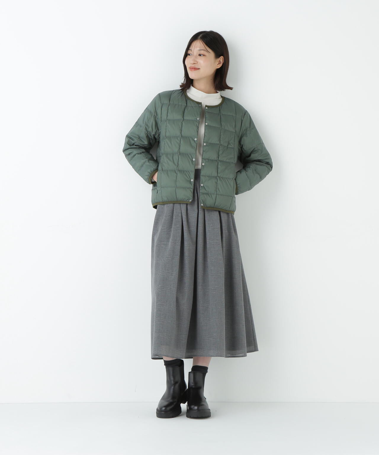 ≪WEB限定カラーあり / TAIONコラボ≫リバーシブルクルーネックダウンブルゾン