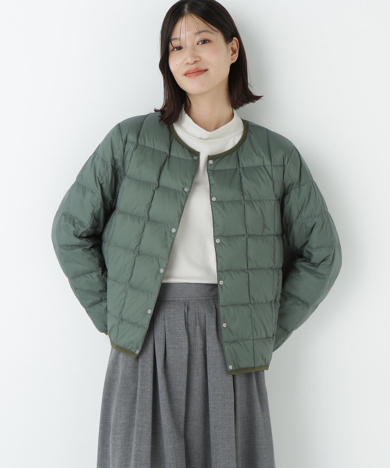 ≪WEB限定カラーあり / TAIONコラボ≫リバーシブルクルーネックダウンブルゾン