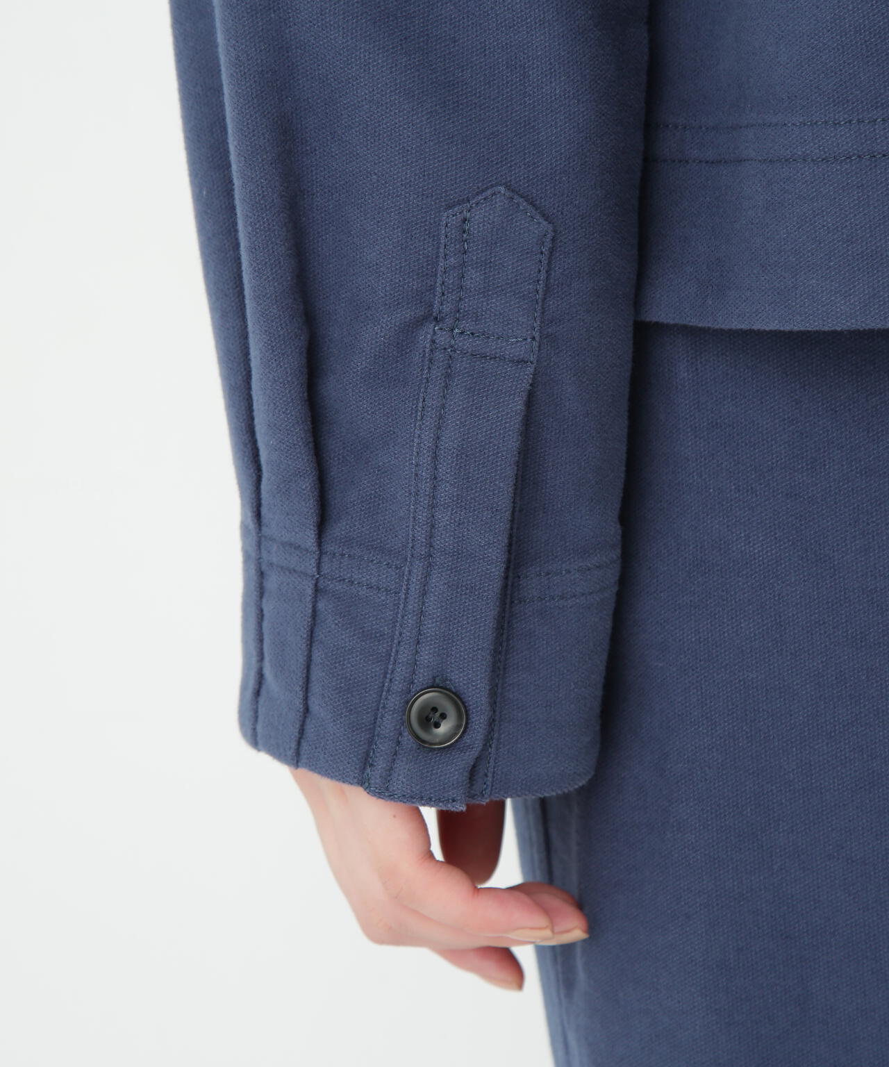 ストレッチエアリードットコードノーカラーブルゾン