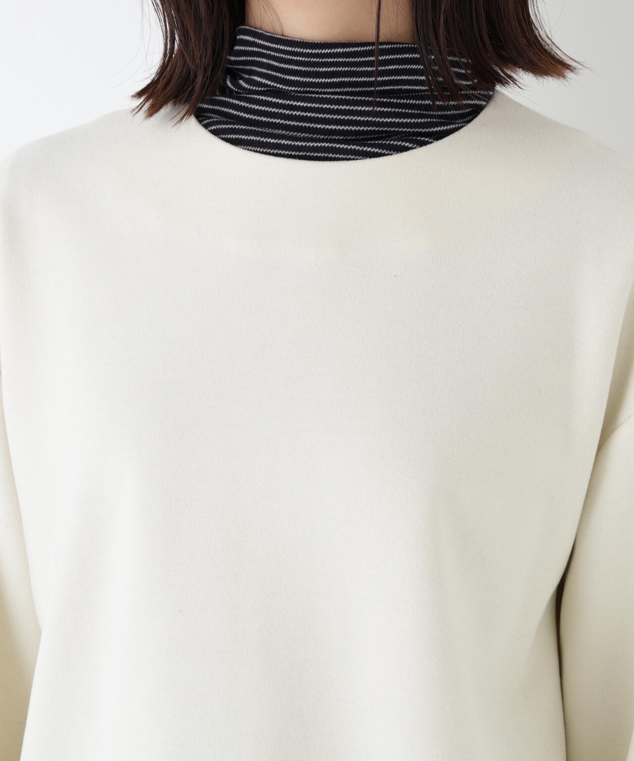 ≪洗える≫ニードルパンチクルーネックプルオーバー