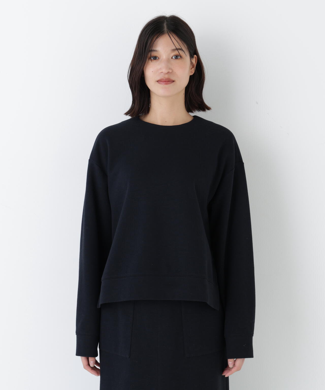 ≪洗える≫ニードルパンチクルーネックプルオーバー