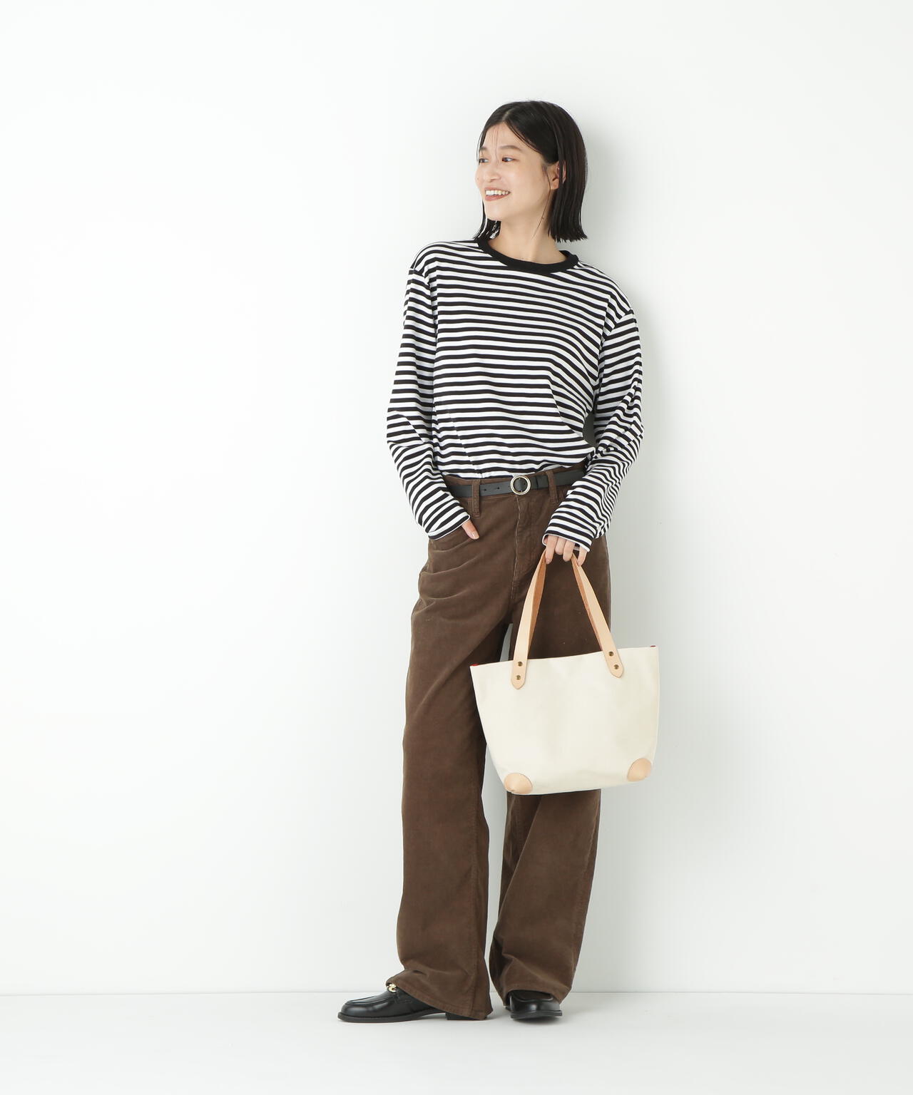 ゼロロックコットンスムースボーダーカットソー