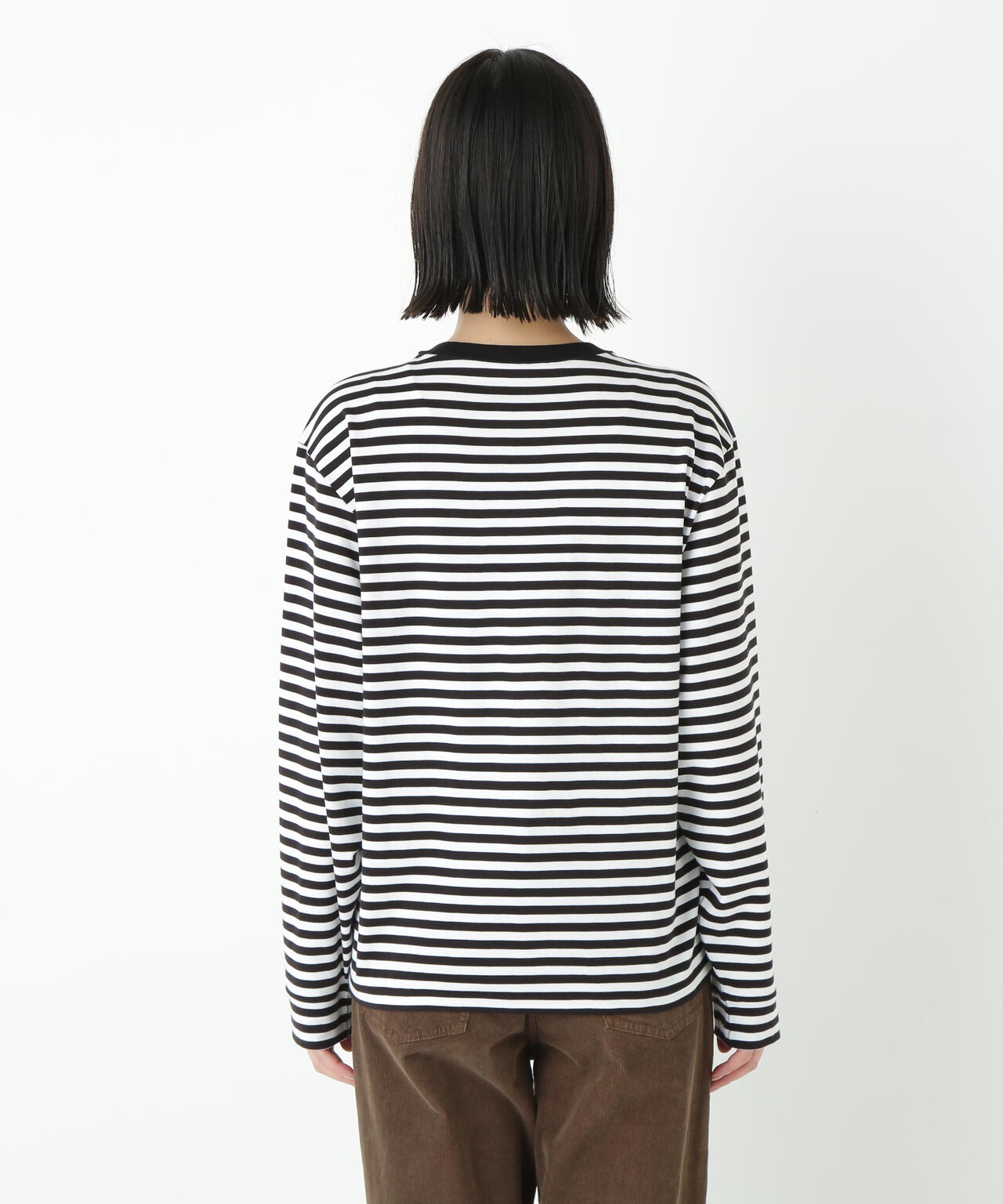 ゼロロックコットンスムースボーダーカットソー