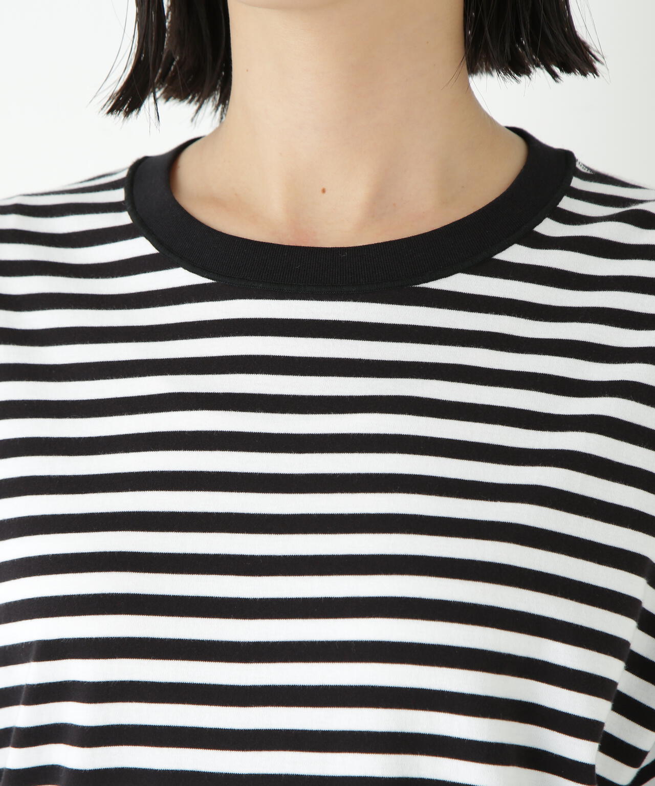 ゼロロックコットンスムースボーダーカットソー