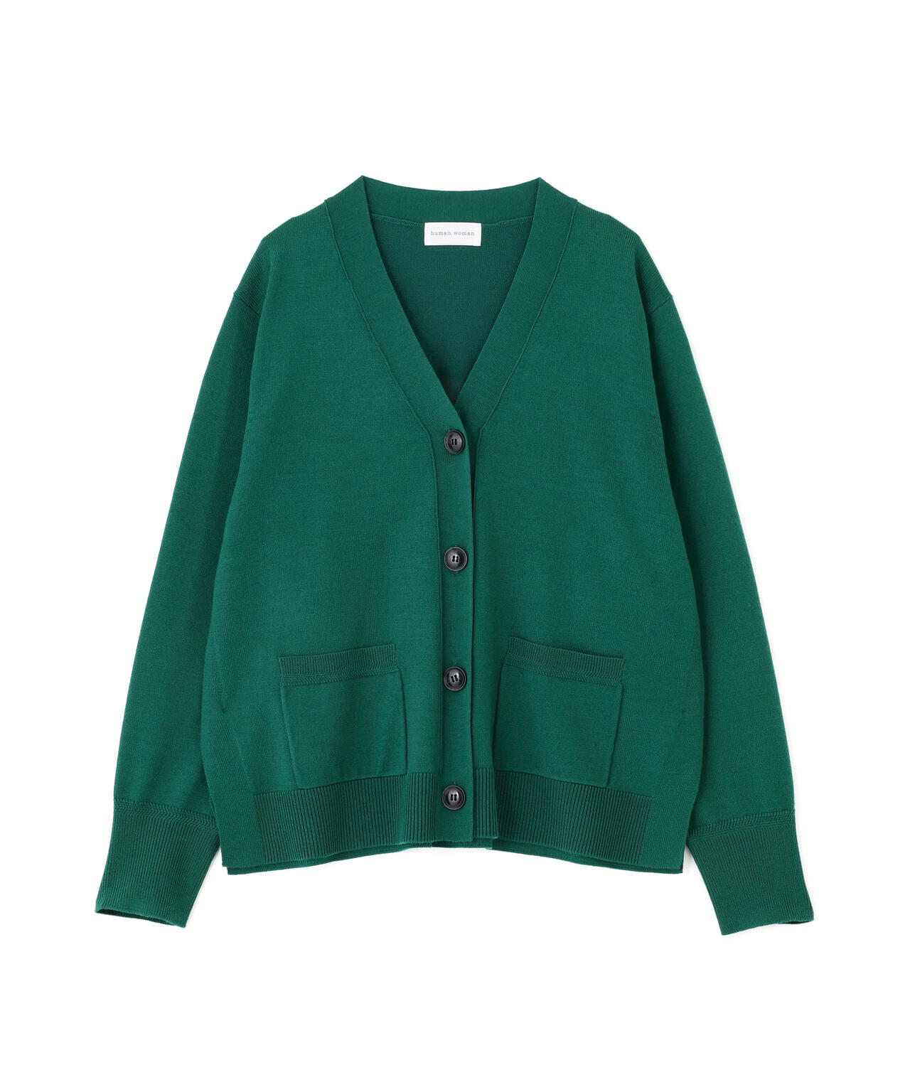 ハイゲージプレーティングVネックカーディガン