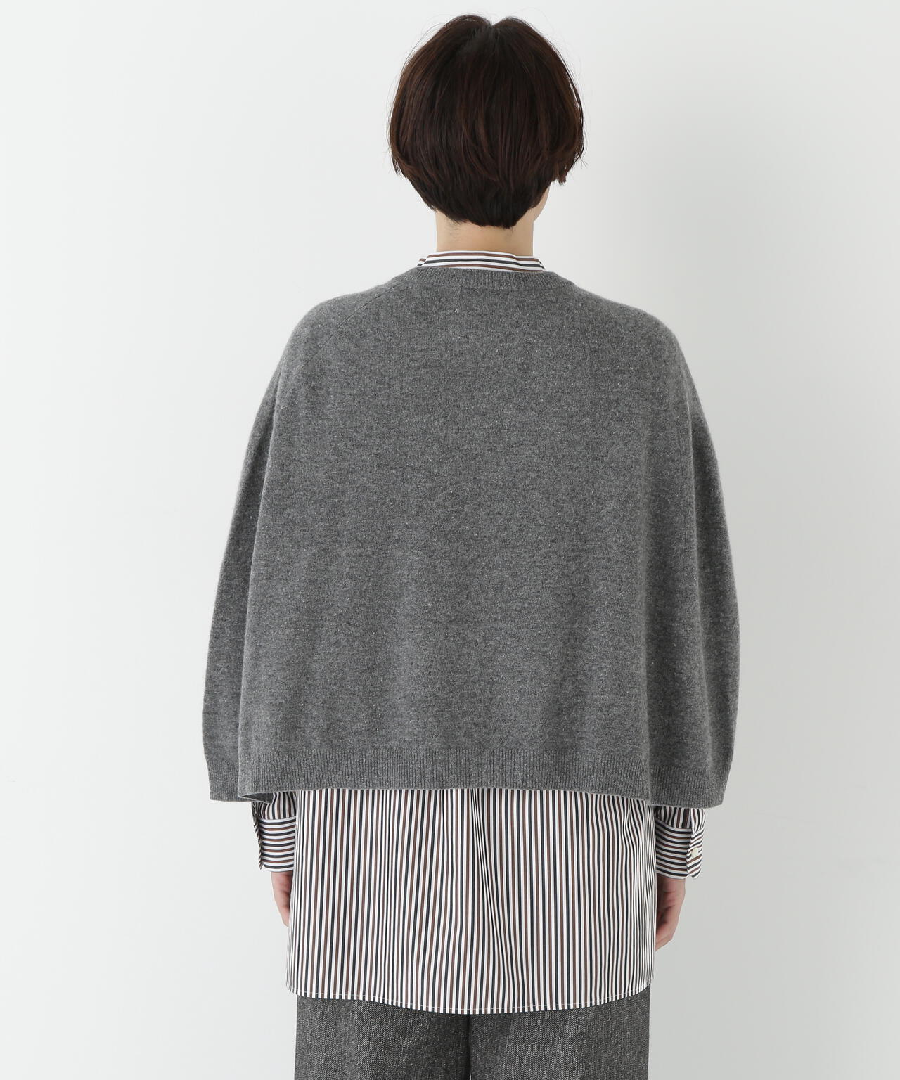 ハイゲージウールケープニット