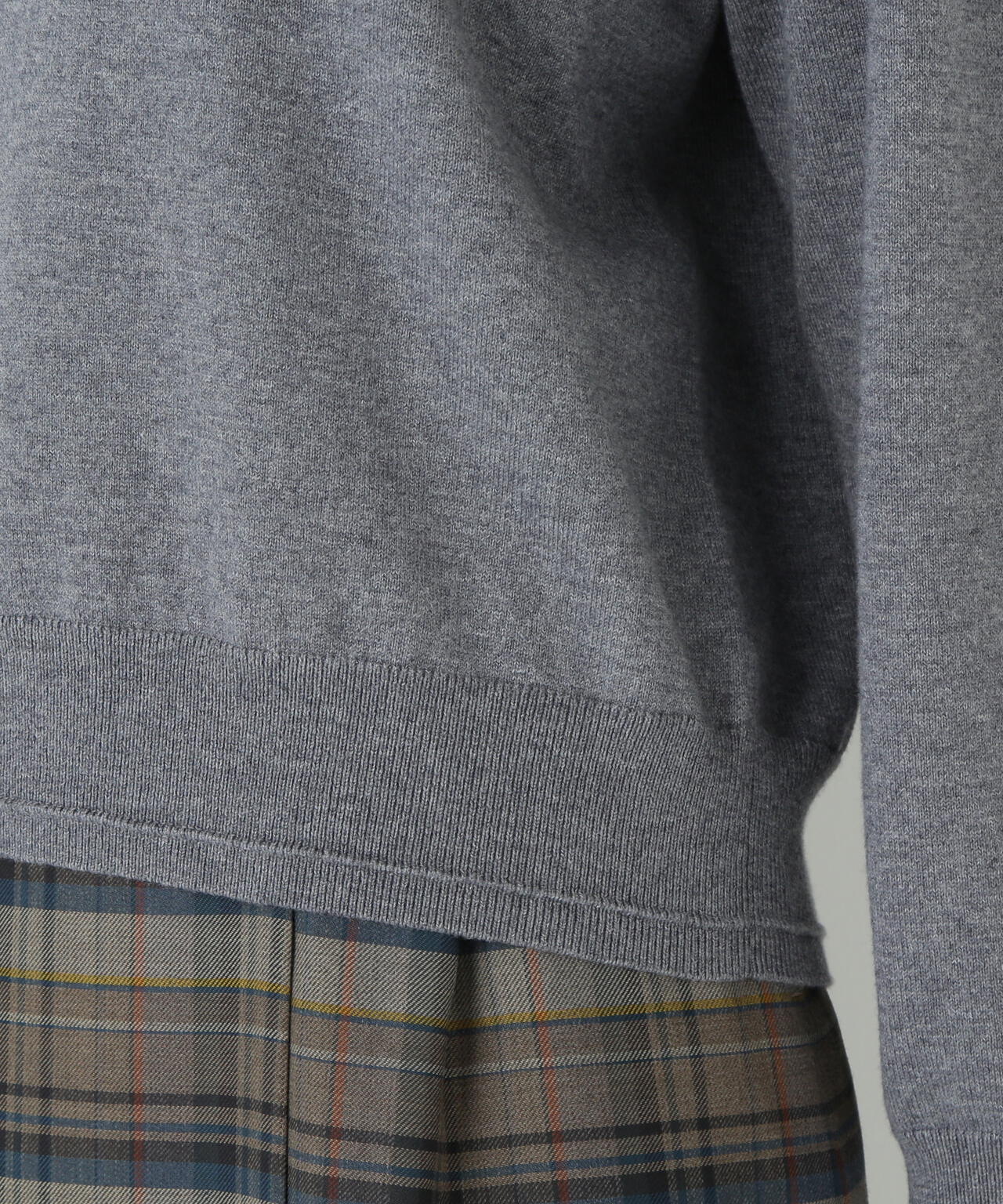 ウールコットンシャツカラーニット