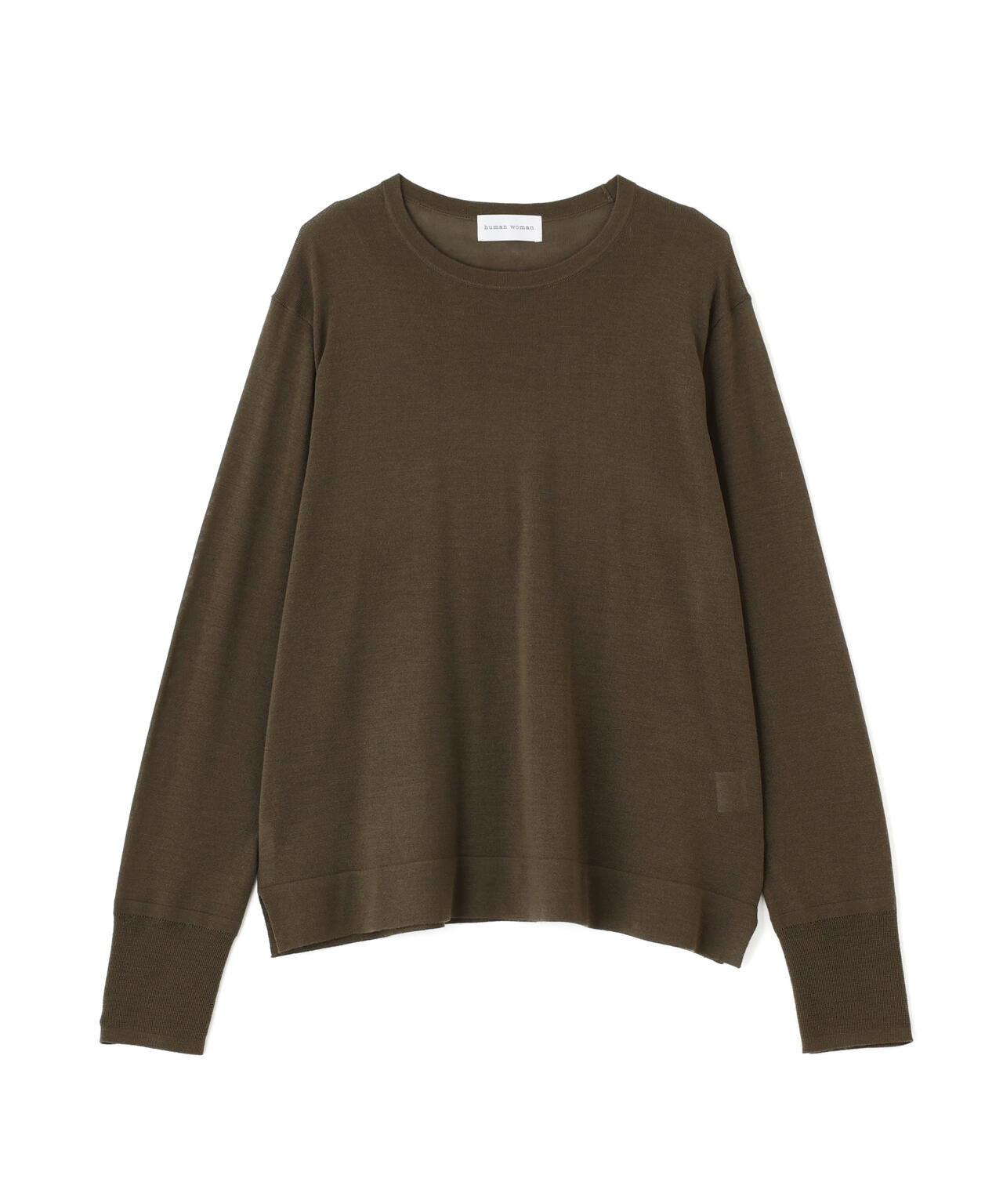 クリアウールクルーネックニット