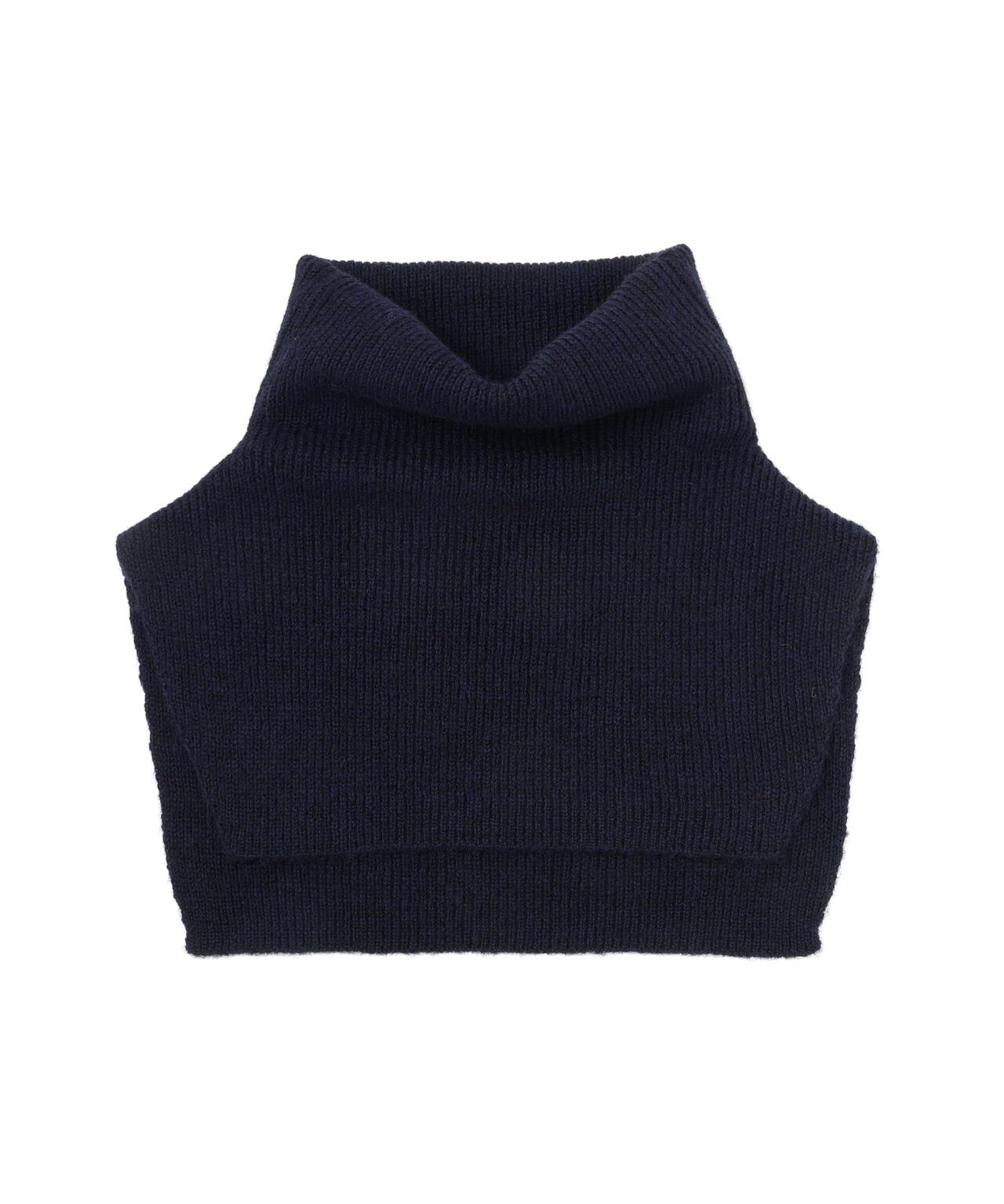 スリットハイネックショートベスト