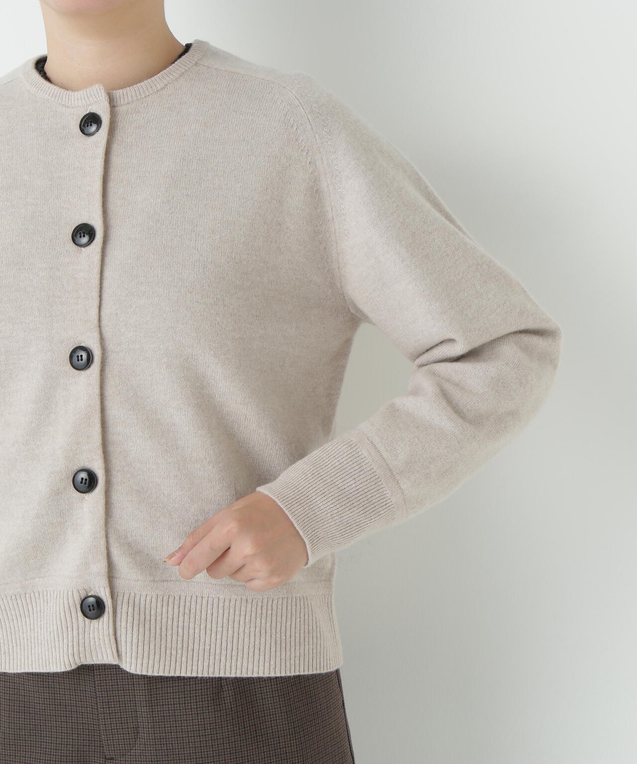 ≪洗える≫ウォッシャブルウールクルーネックカーディガン