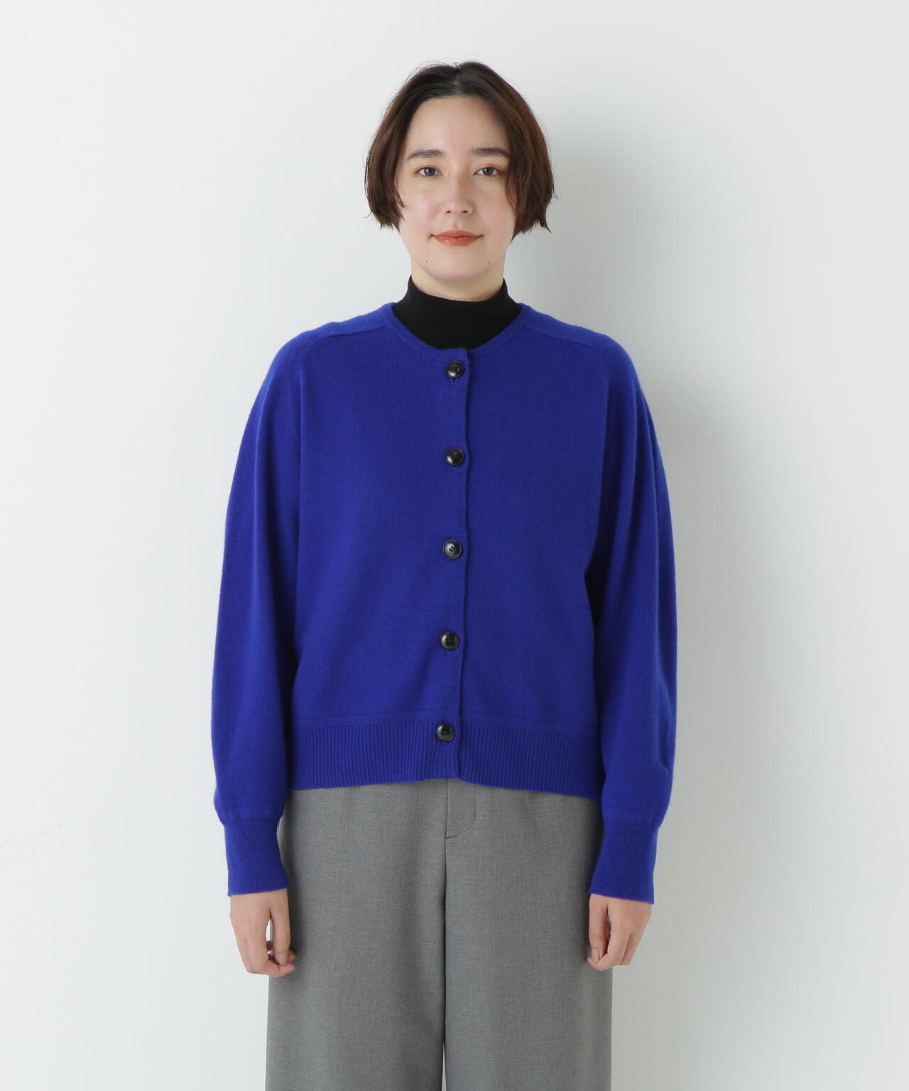≪洗える≫ウォッシャブルウールクルーネックカーディガン