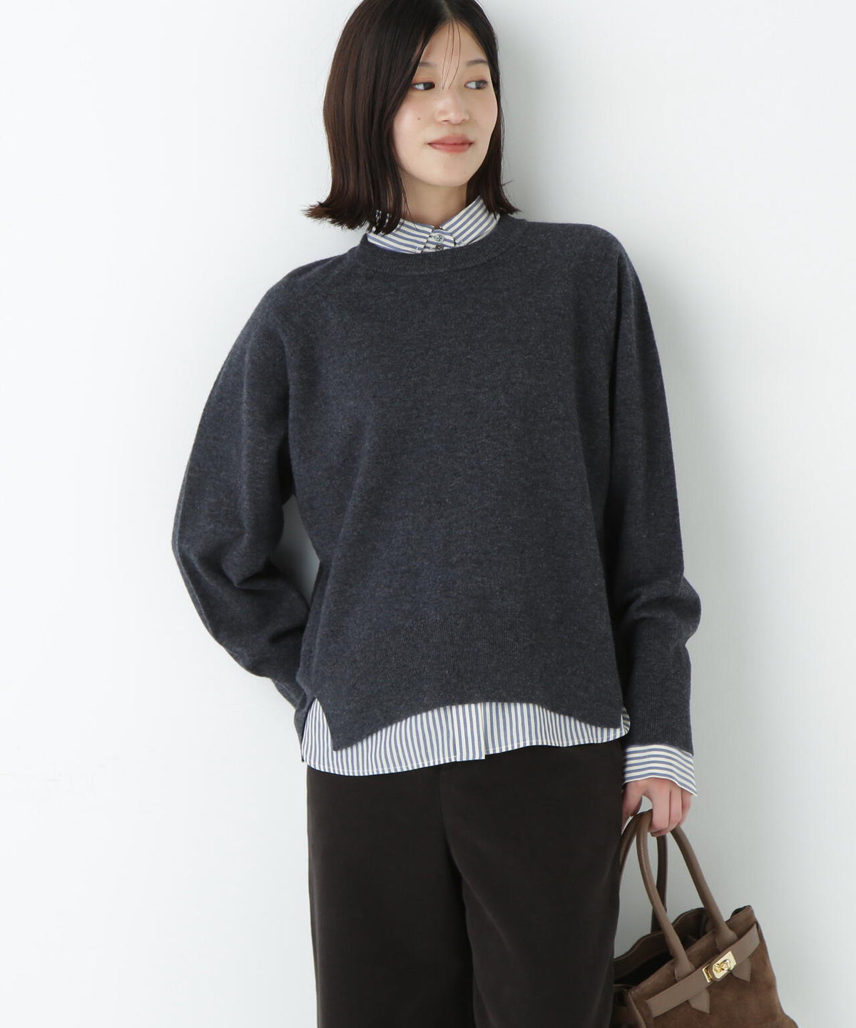 ≪大人気!新色あり7色展開 / 洗える≫ウォッシャブルウールクルーネックプルオーバー
