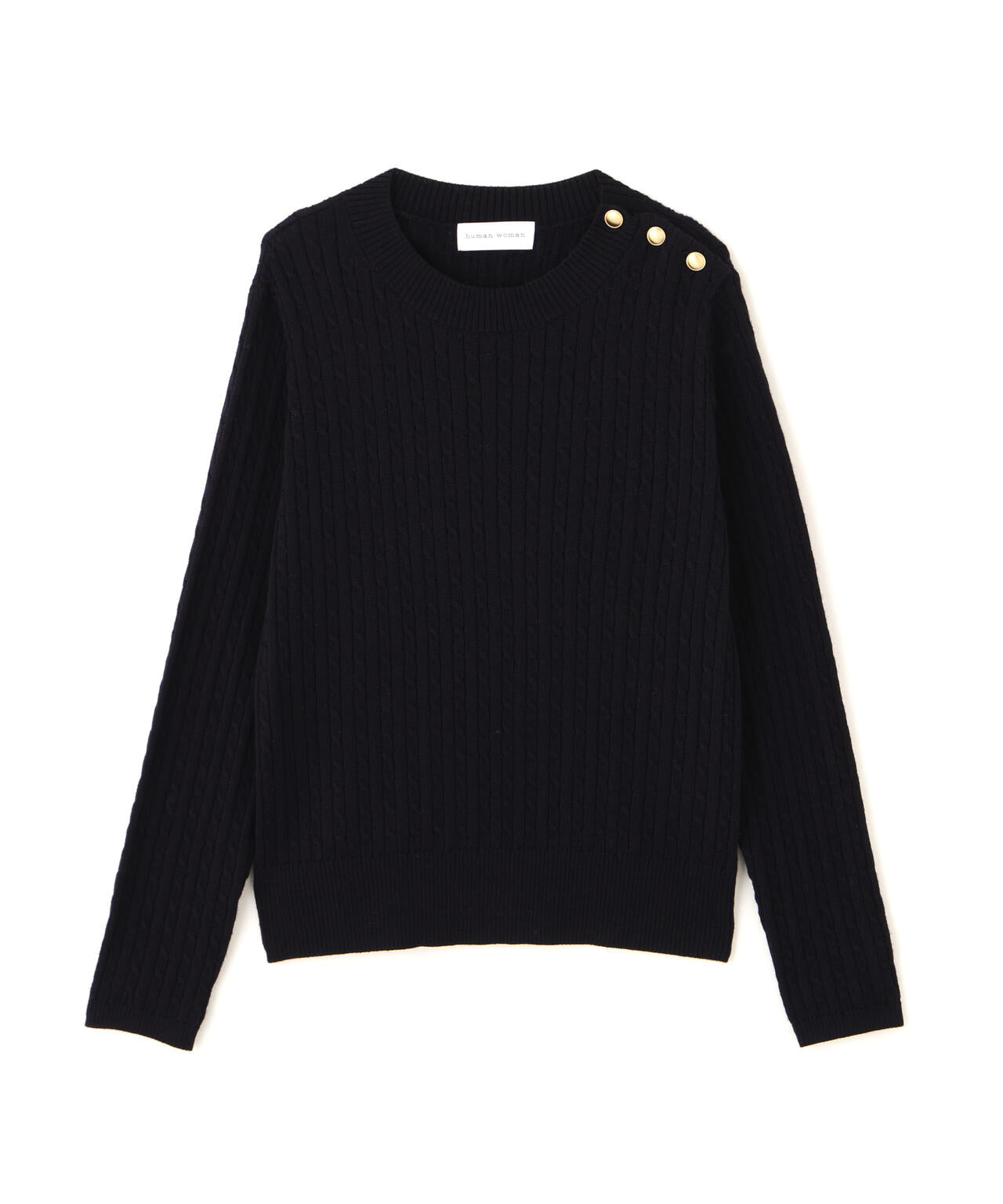 ミニケーブル釦プルオーバー