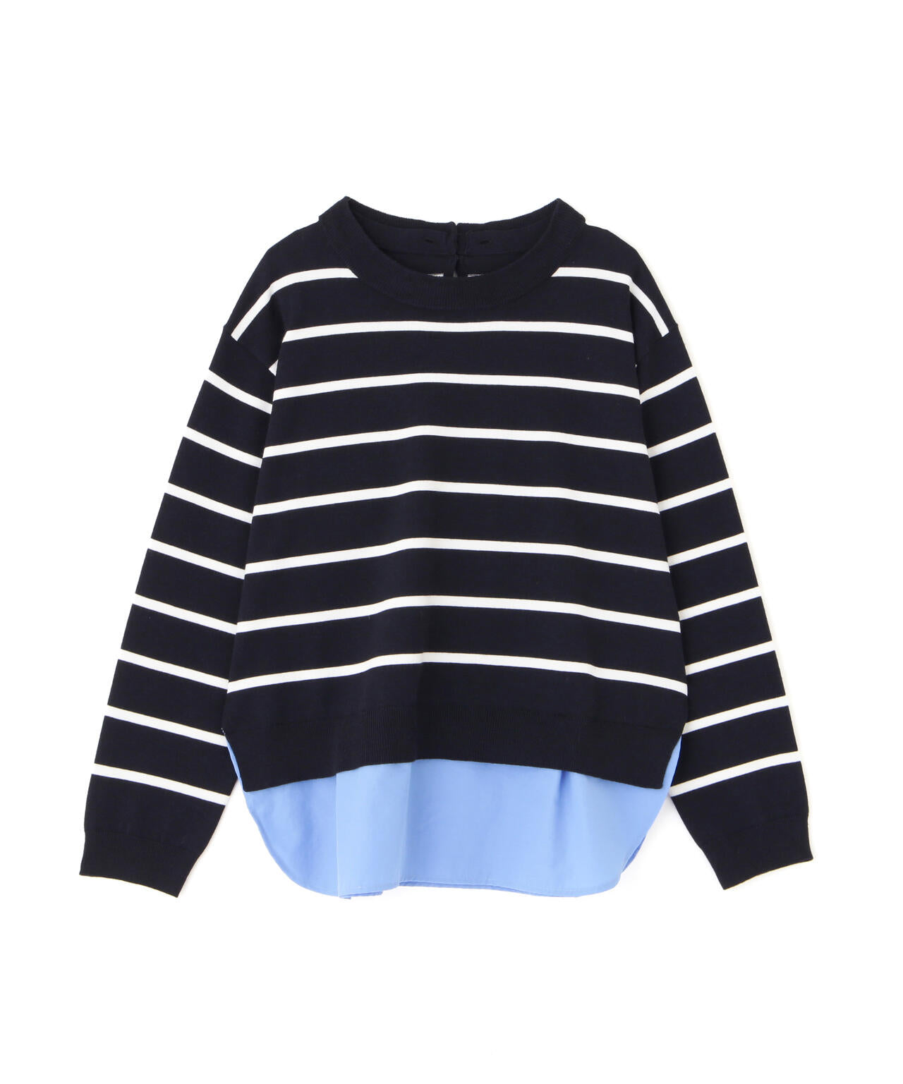 シャツ地ドッキングプルオーバー