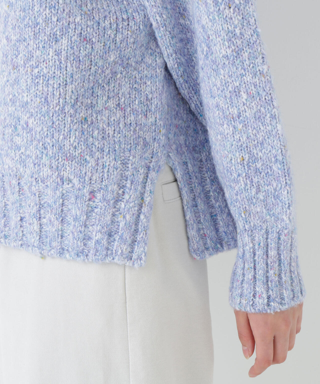 ≪洗える≫MIXヤーンクルーネックラグランプルオーバー