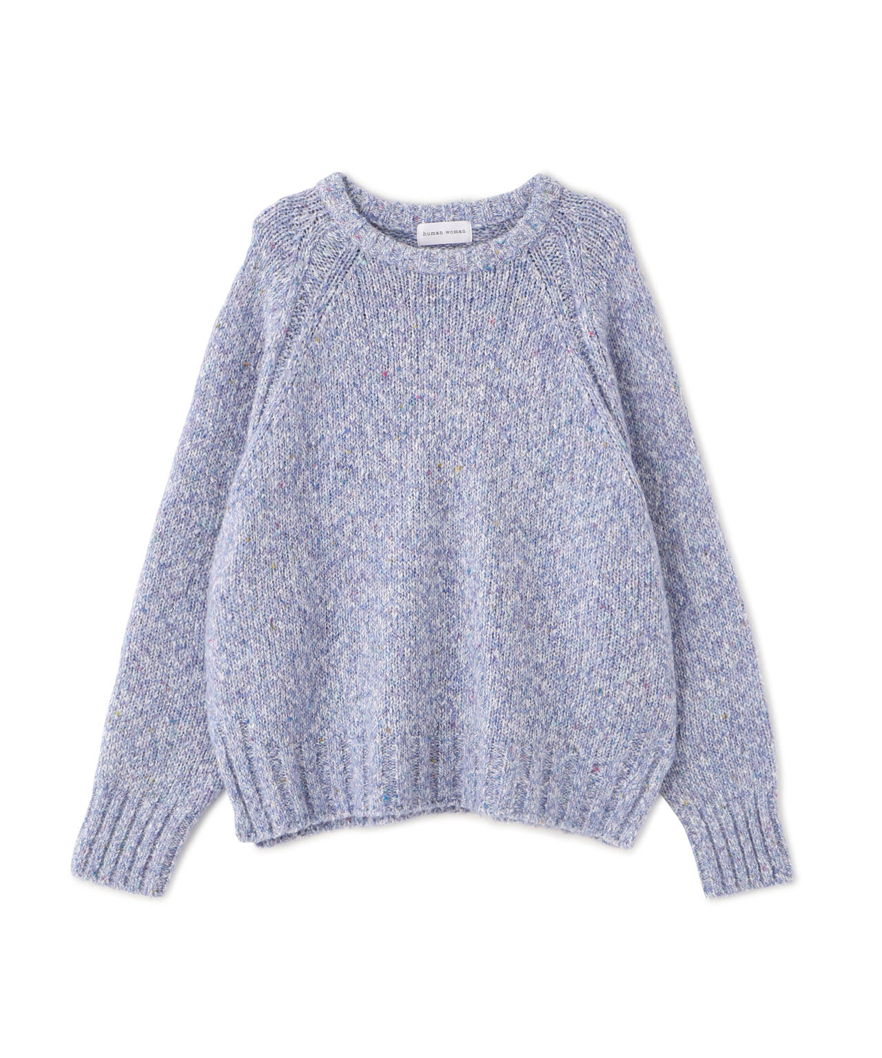 ≪洗える≫MIXヤーンクルーネックラグランプルオーバー