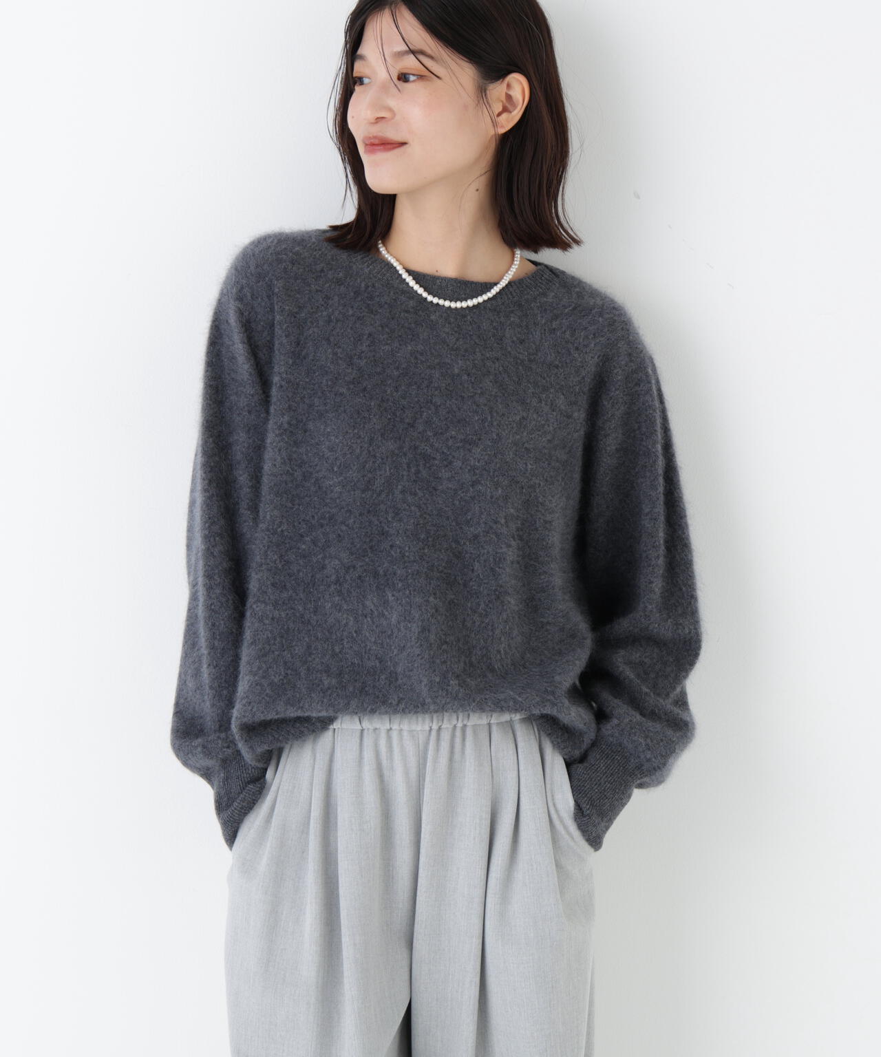 ウールファーニットプルオーバー