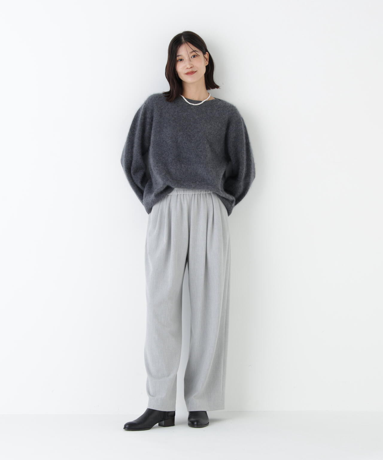 ウールファーニットプルオーバー