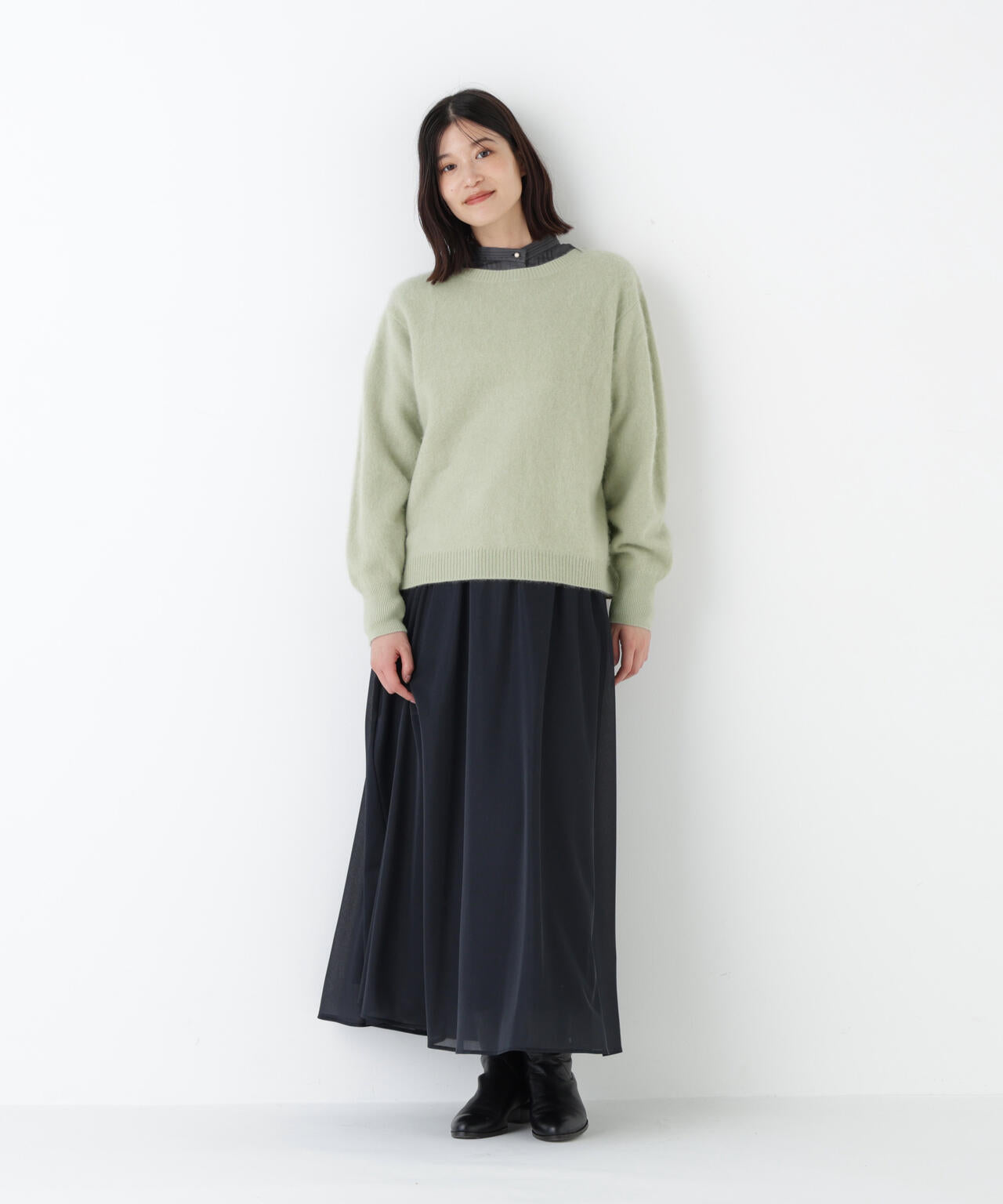 ウールファーニットプルオーバー