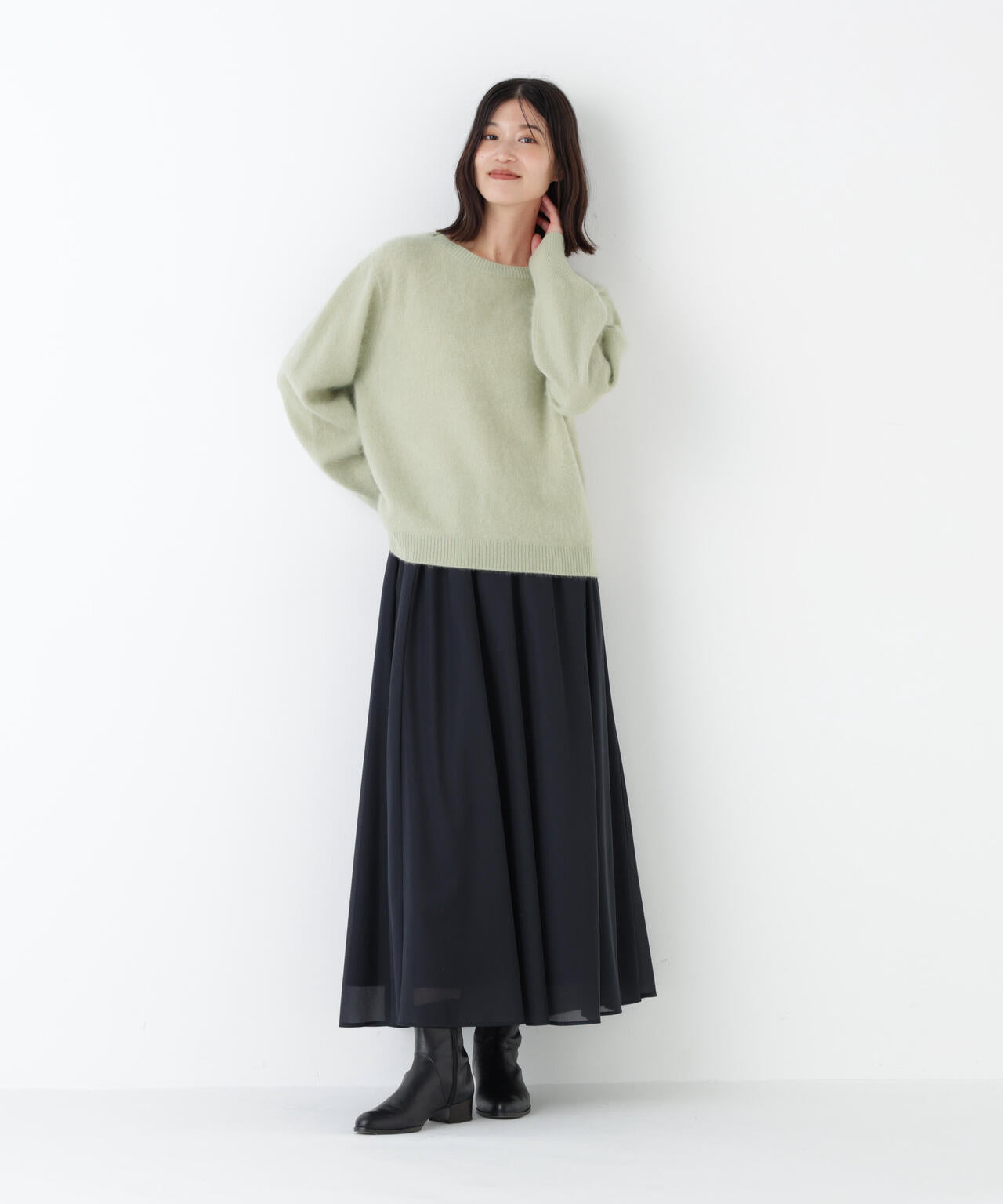 ウールファーニットプルオーバー