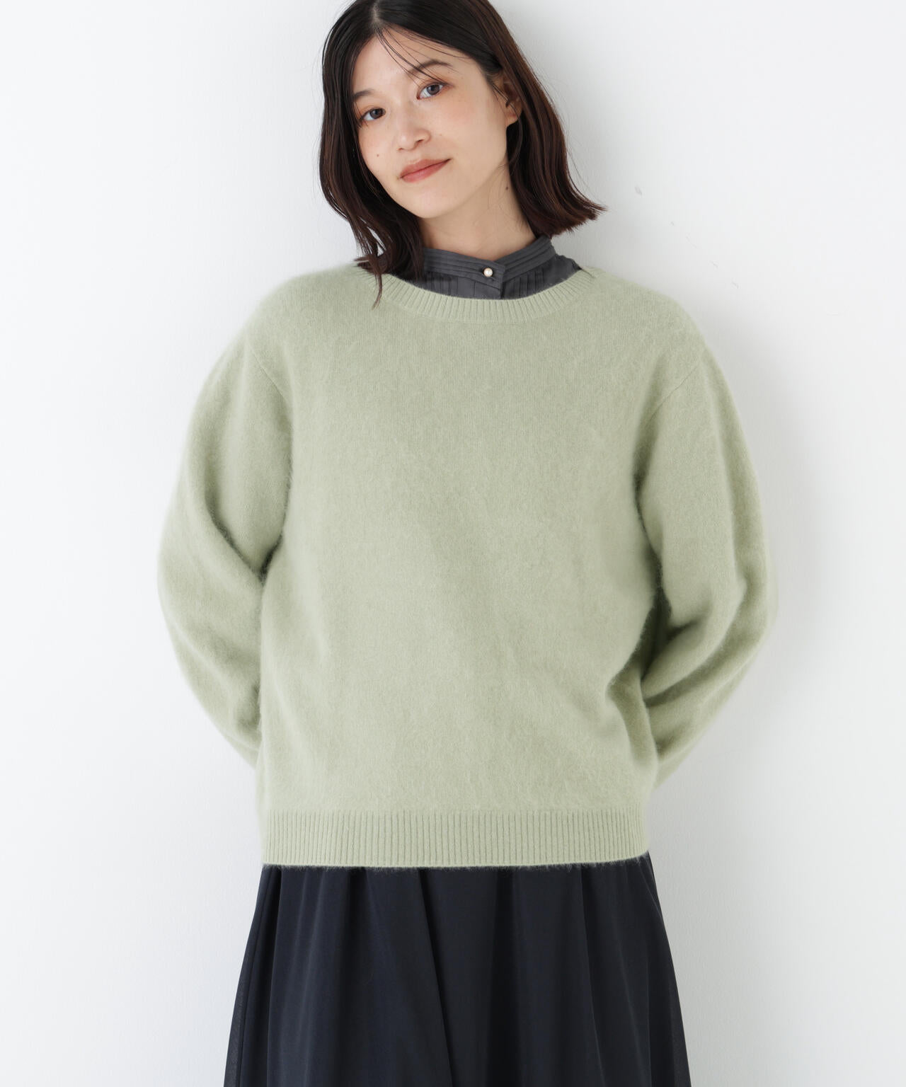 ウールファーニットプルオーバー