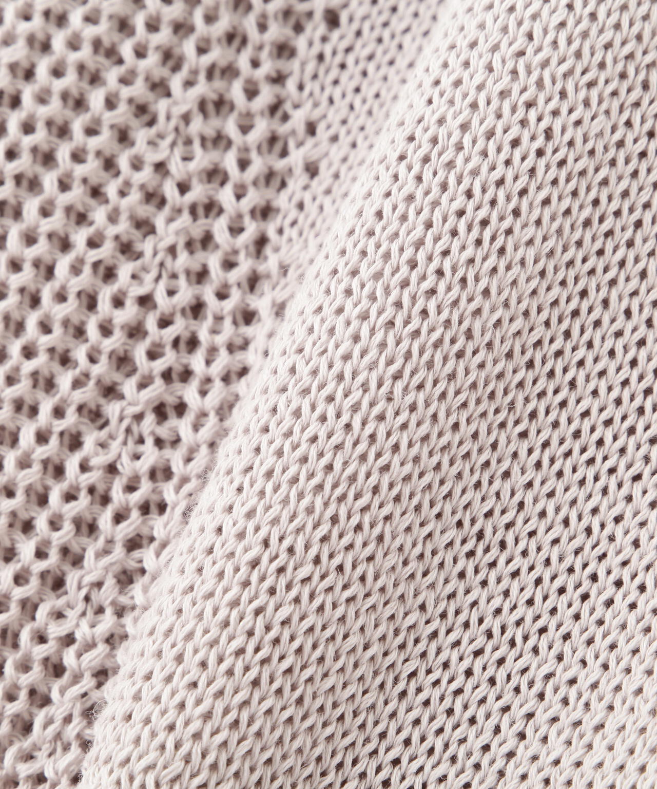 ミドルゲージギマクルーネック半袖カーディガン