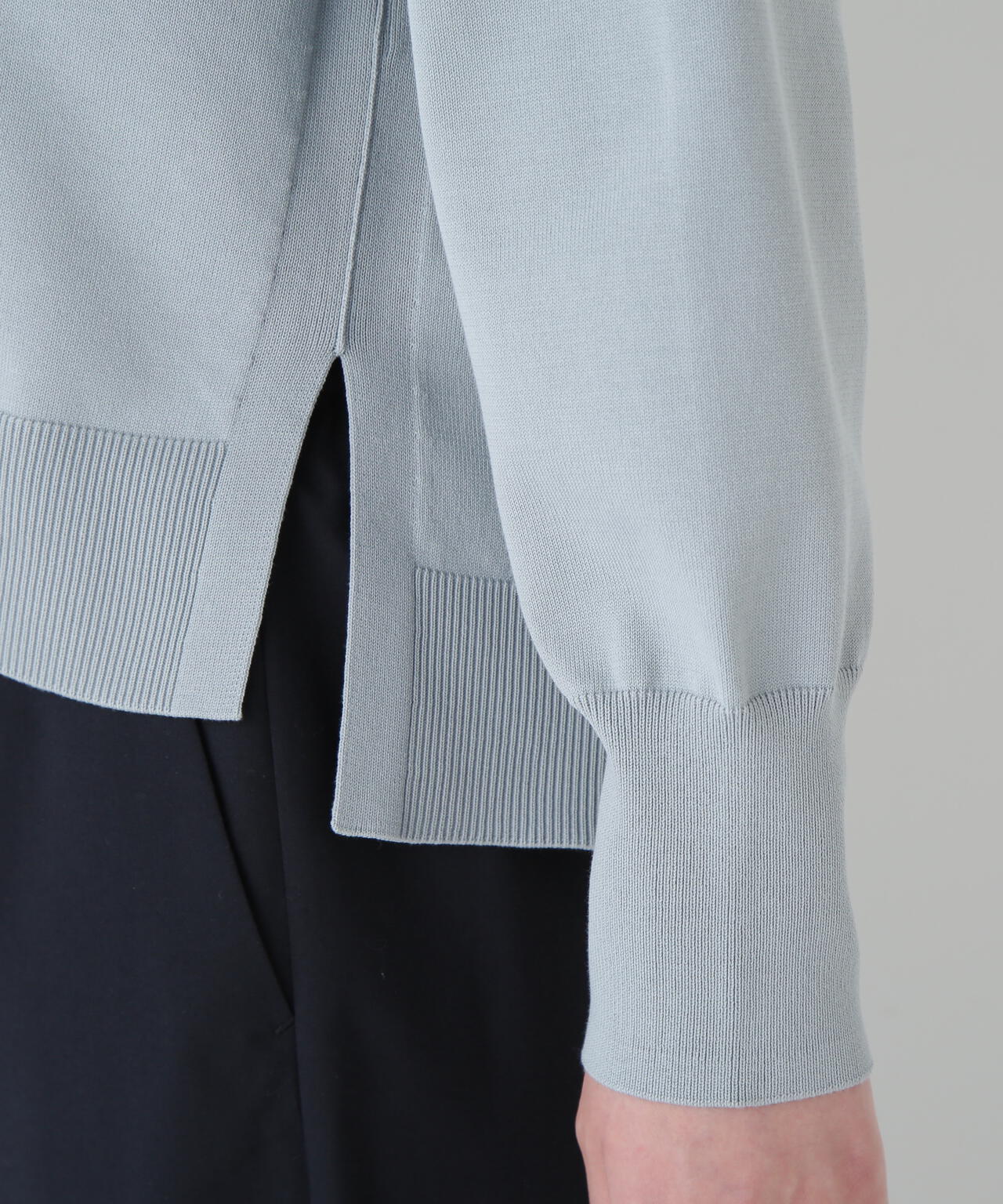 オーガニックコットン混プレーティングカーディガン