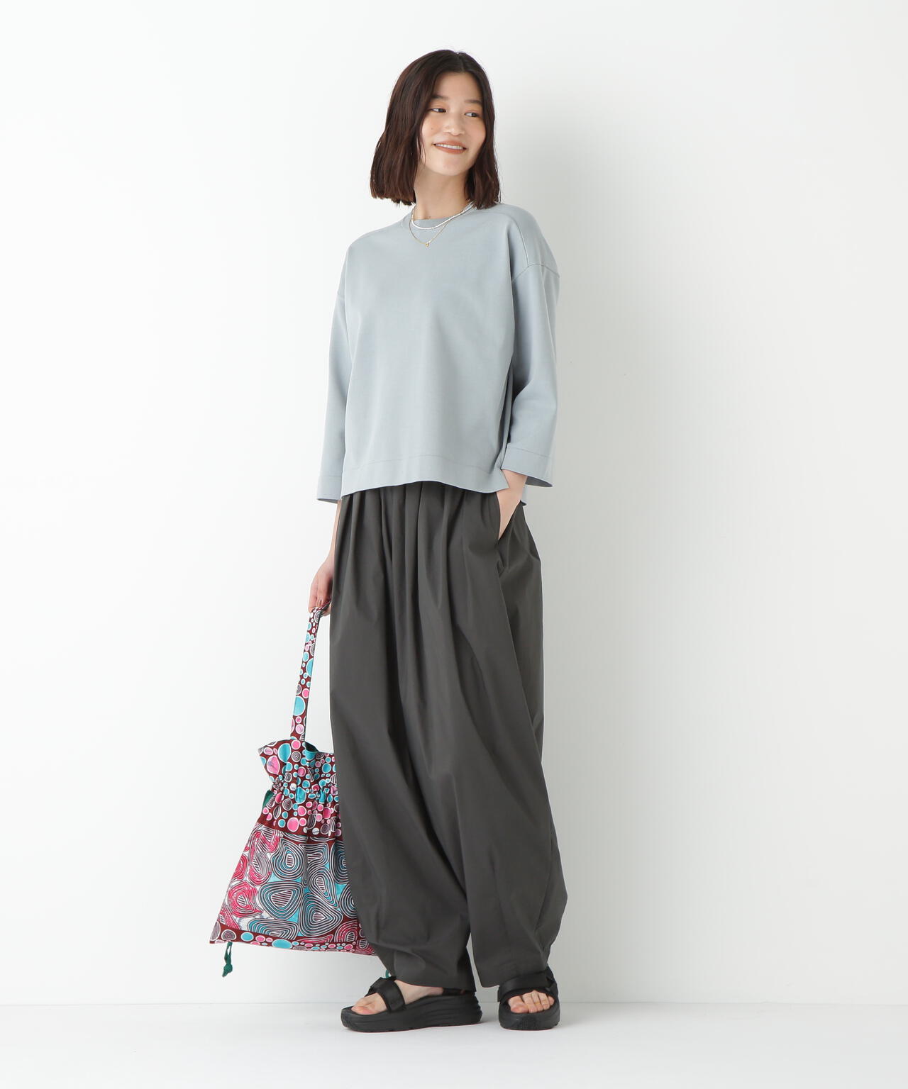 オーガニックコットン混プレーティングプルオーバー