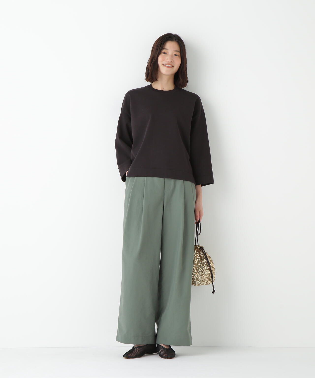 オーガニックコットン混プレーティングプルオーバー