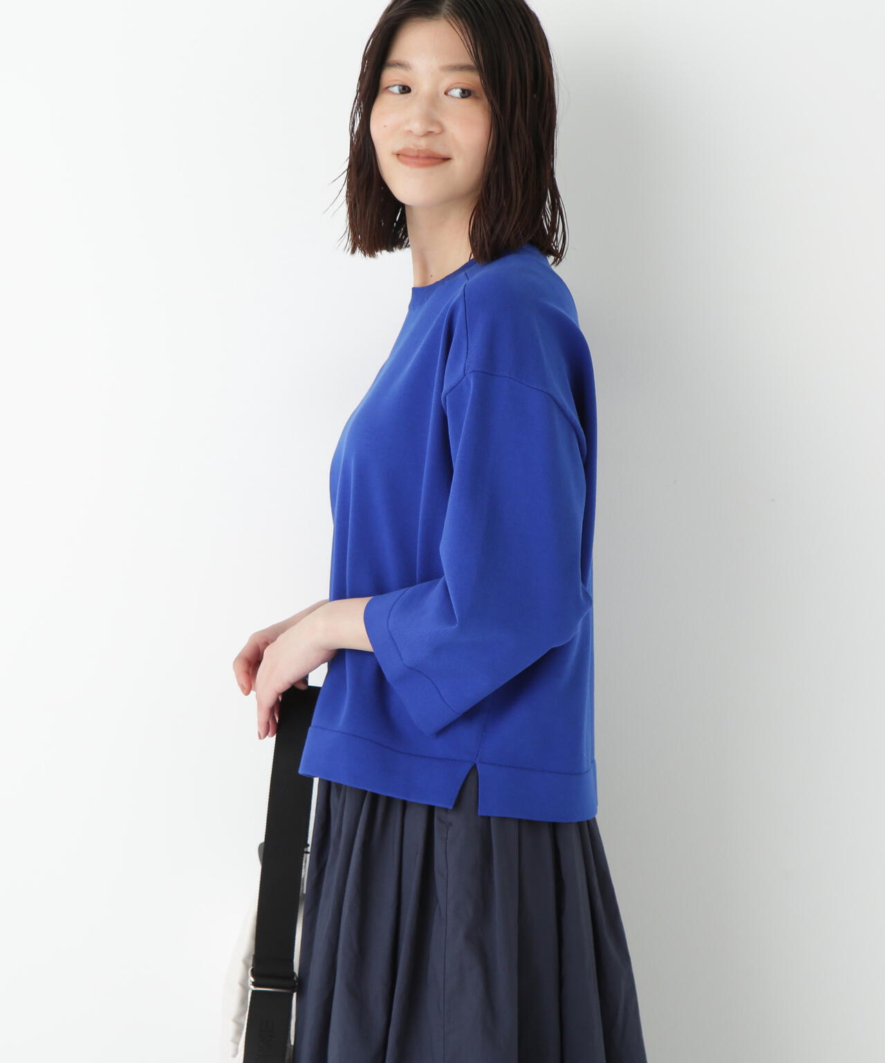 オーガニックコットン混プレーティングプルオーバー