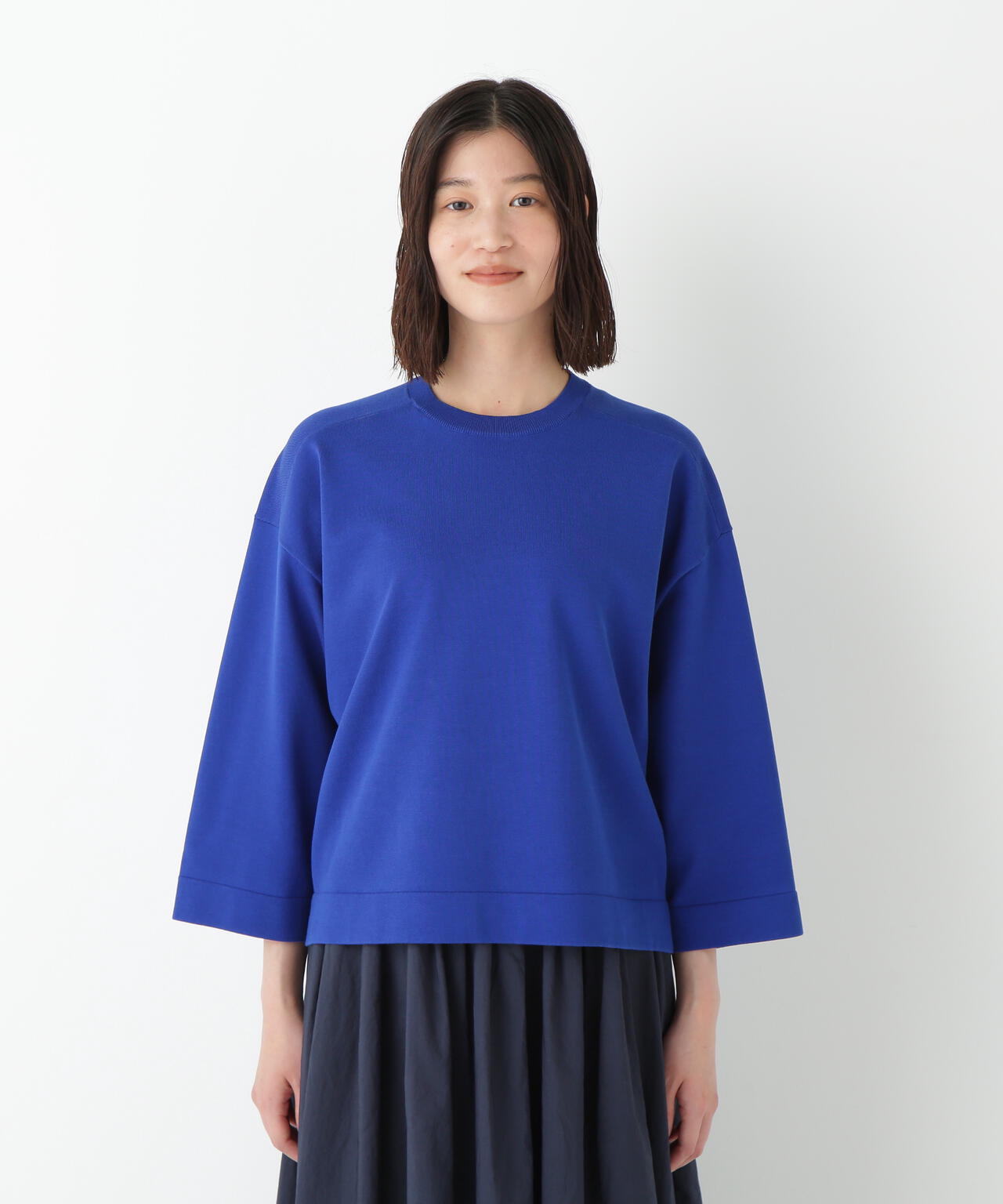 オーガニックコットン混プレーティングプルオーバー