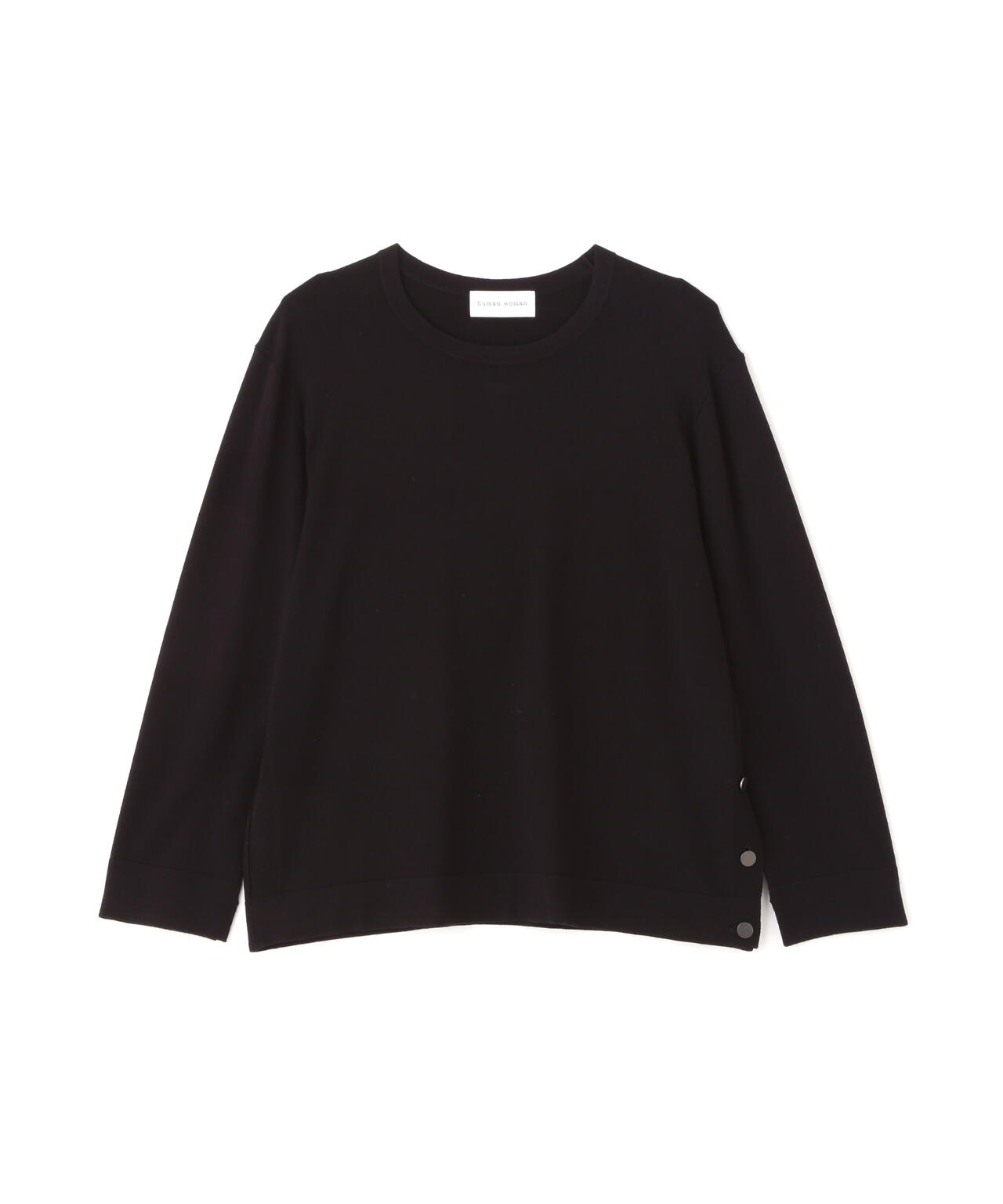 レーヨン混ハイゲージクルーネックプルオーバー