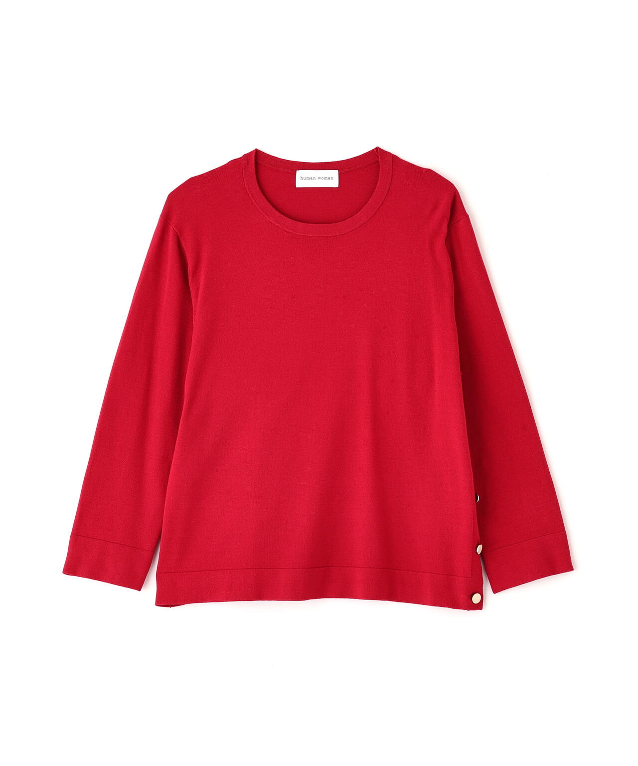 レーヨン混ハイゲージクルーネックプルオーバー