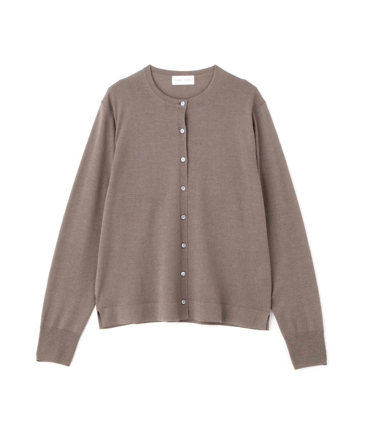 ハイツイストウールクルーネックカーディガン