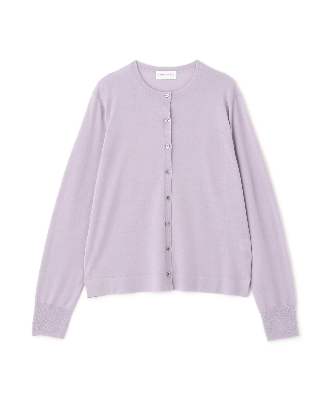 ハイツイストウールクルーネックカーディガン