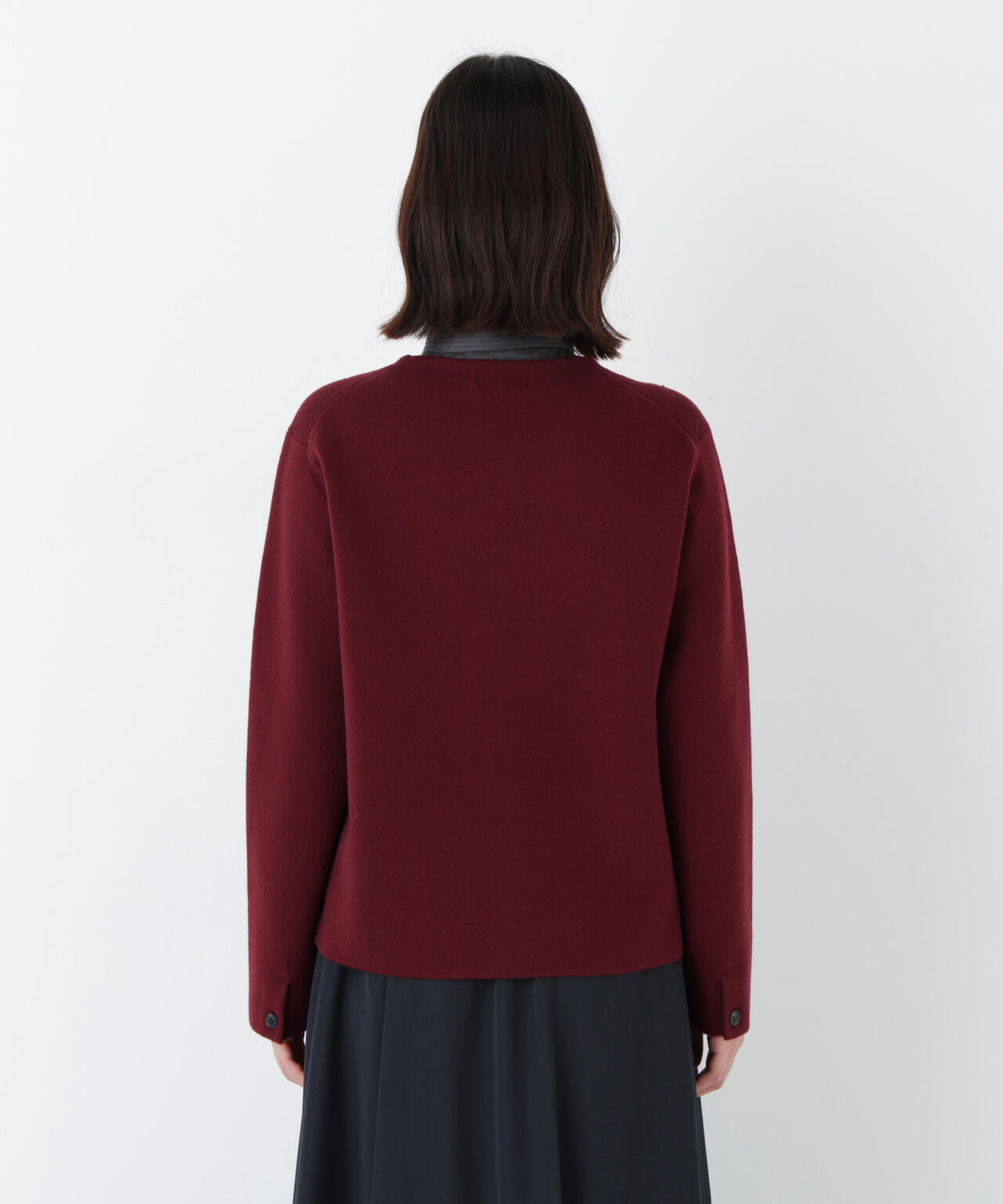 ≪洗える≫ハイゲージミラノリブクルーネックジャケット