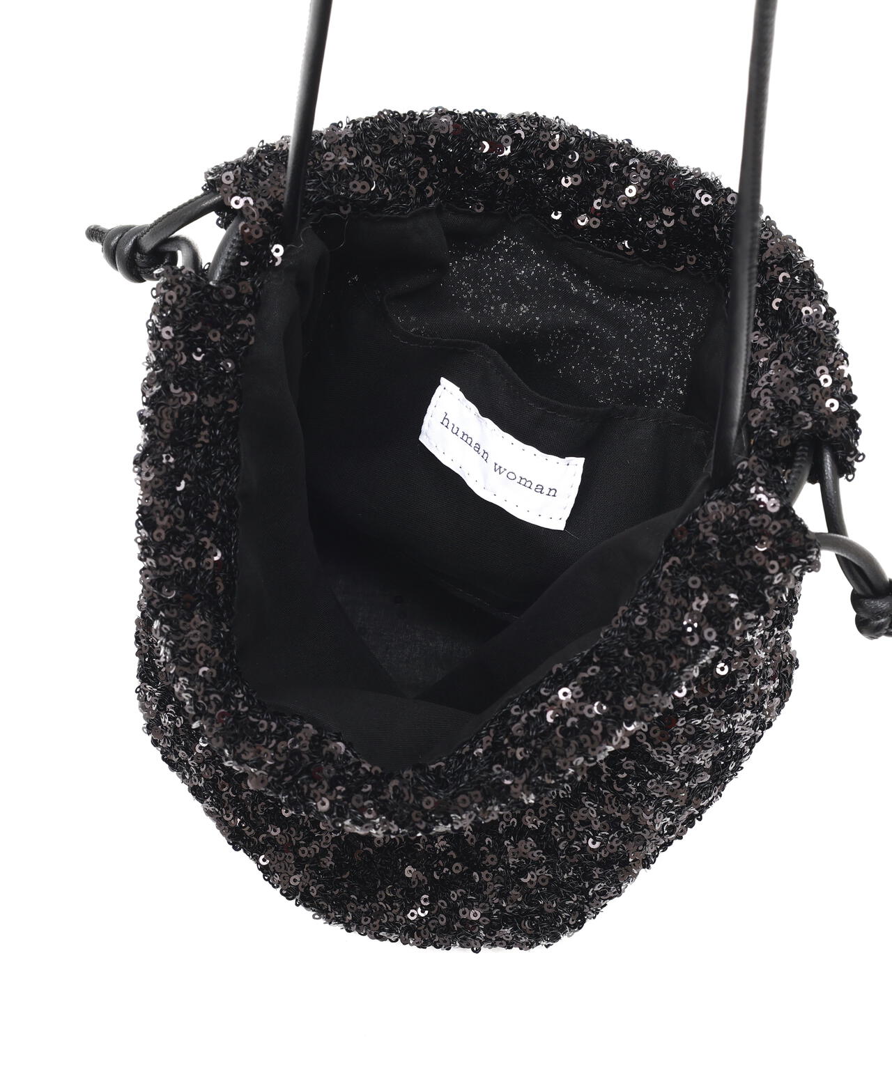 スパンコールドローストリングバッグ